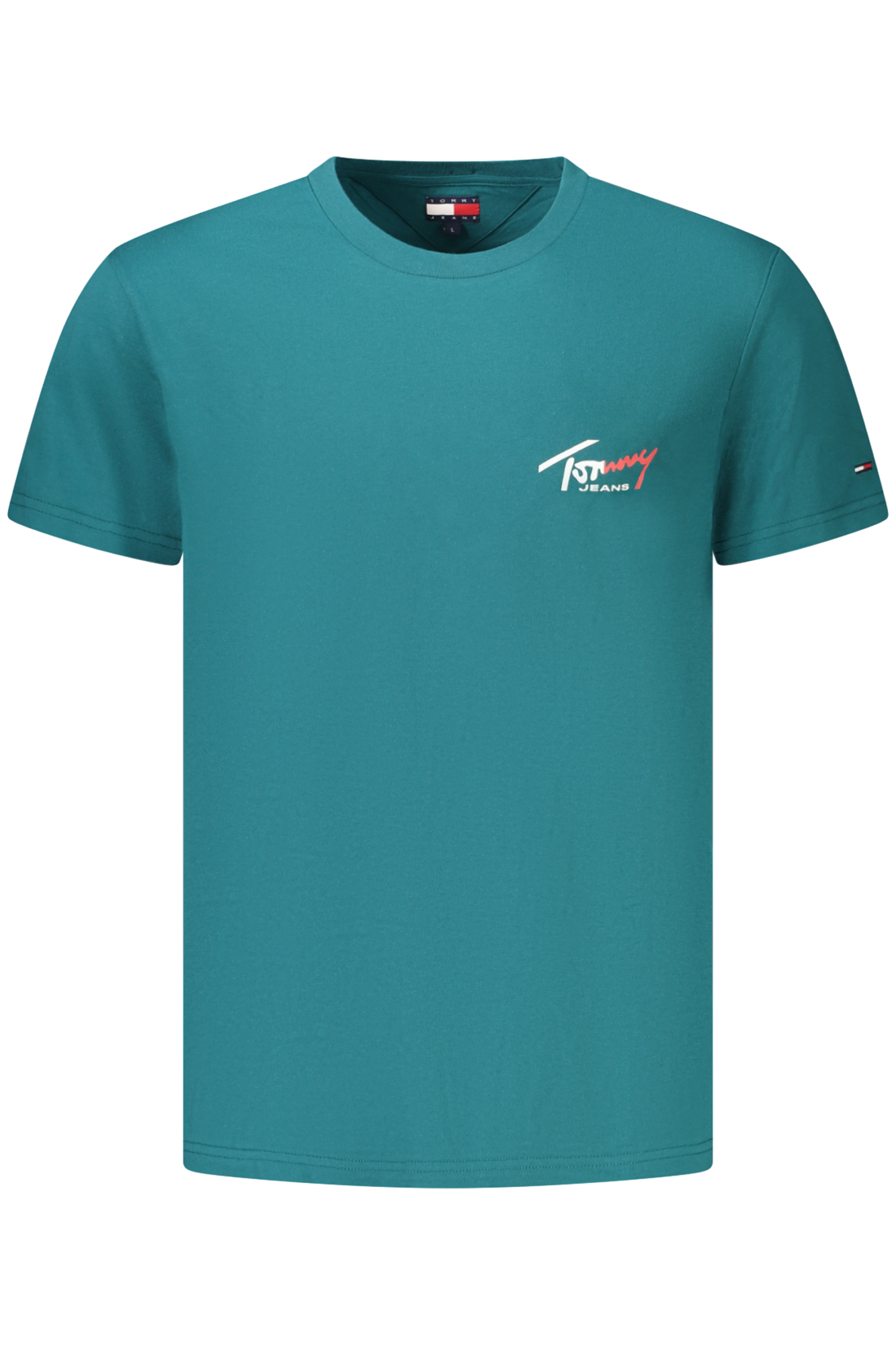 TOMMY HILFIGER MEN'S SHORT-SLEEVED T-SHIRT GREEN TOMMY HILFIGER MEN'S SHORT-SLEEVED T-SHIRT GREEN