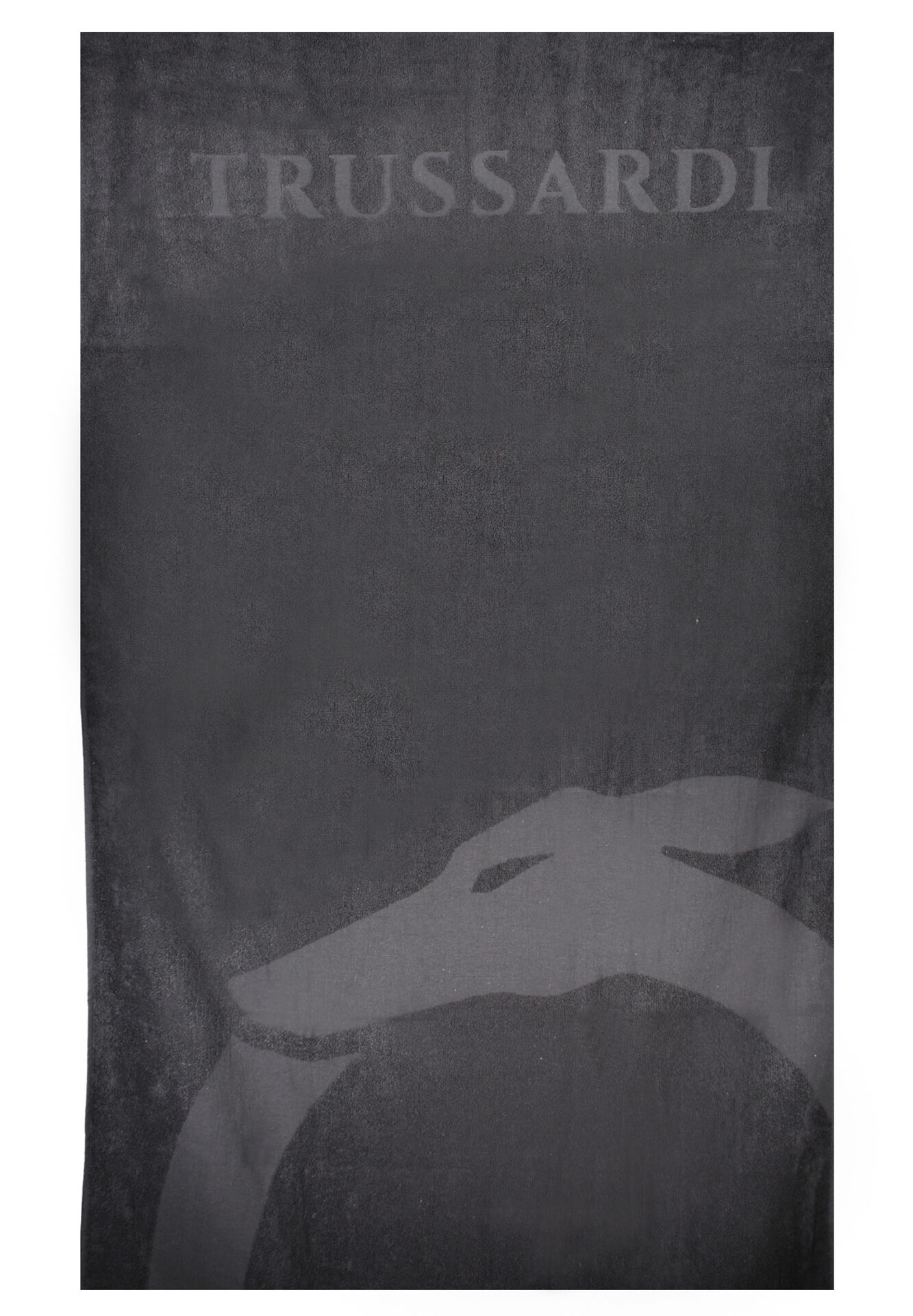 TRUSSARDI JEANS MEN'S BEACH TOWEL BLACK