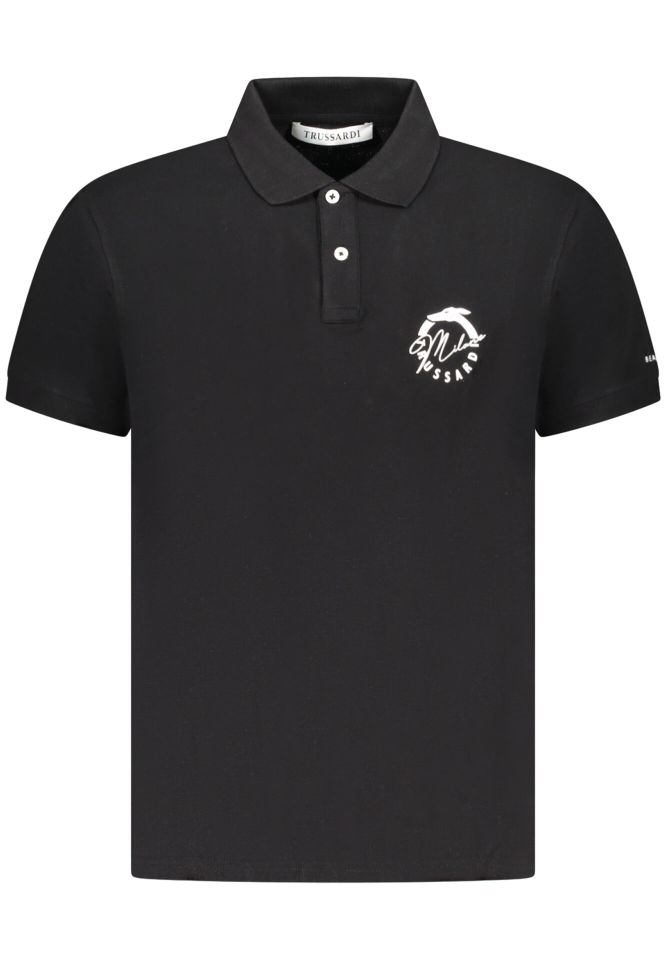 TRUSSARDI MEN'S SHORT SLEEVE POLO BLACK