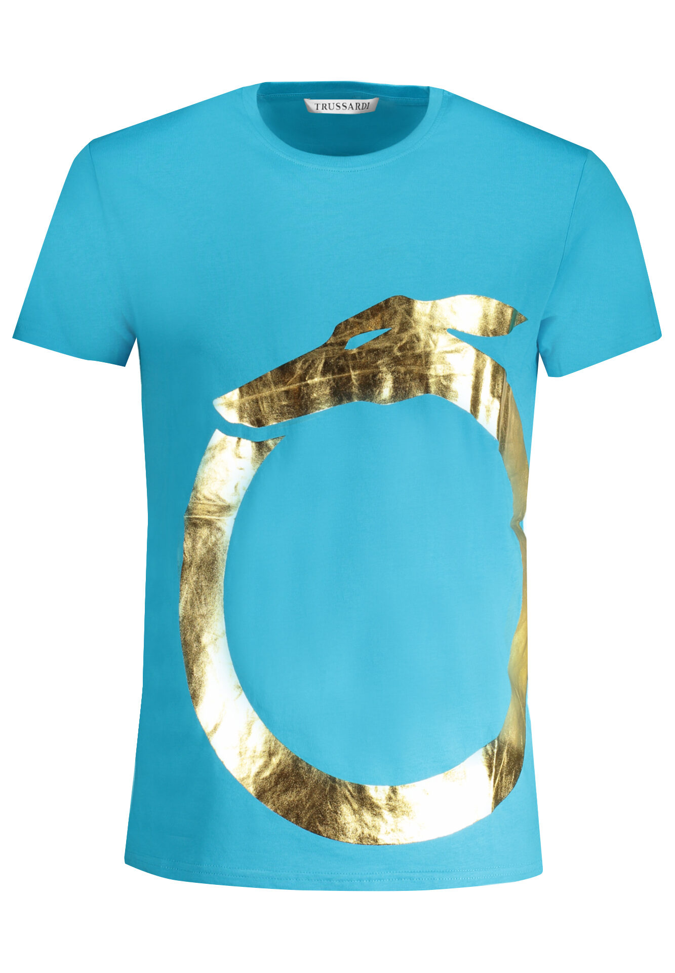 TRUSSARDI MEN'S SHORT SLEEVE T-SHIRT BLUE