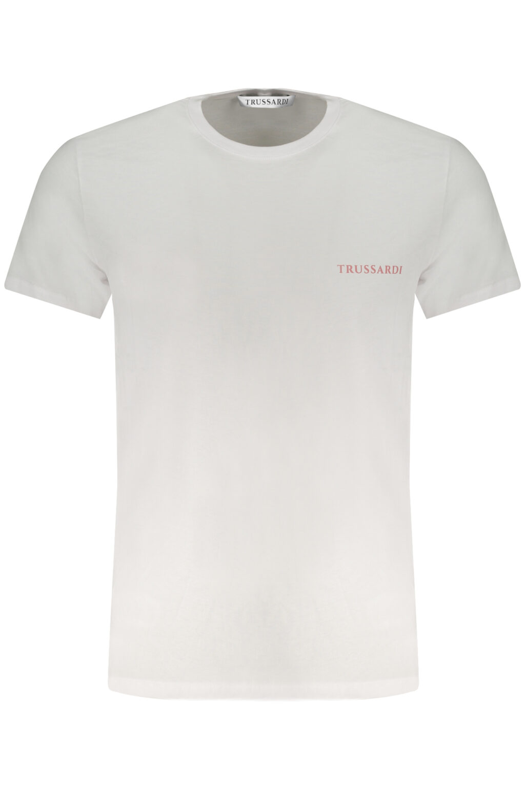 trussardit-shirtmanichecorteuomobianco_1 TRUSSARDI balti vyriški marškinėliai trumpomis rankovėmis