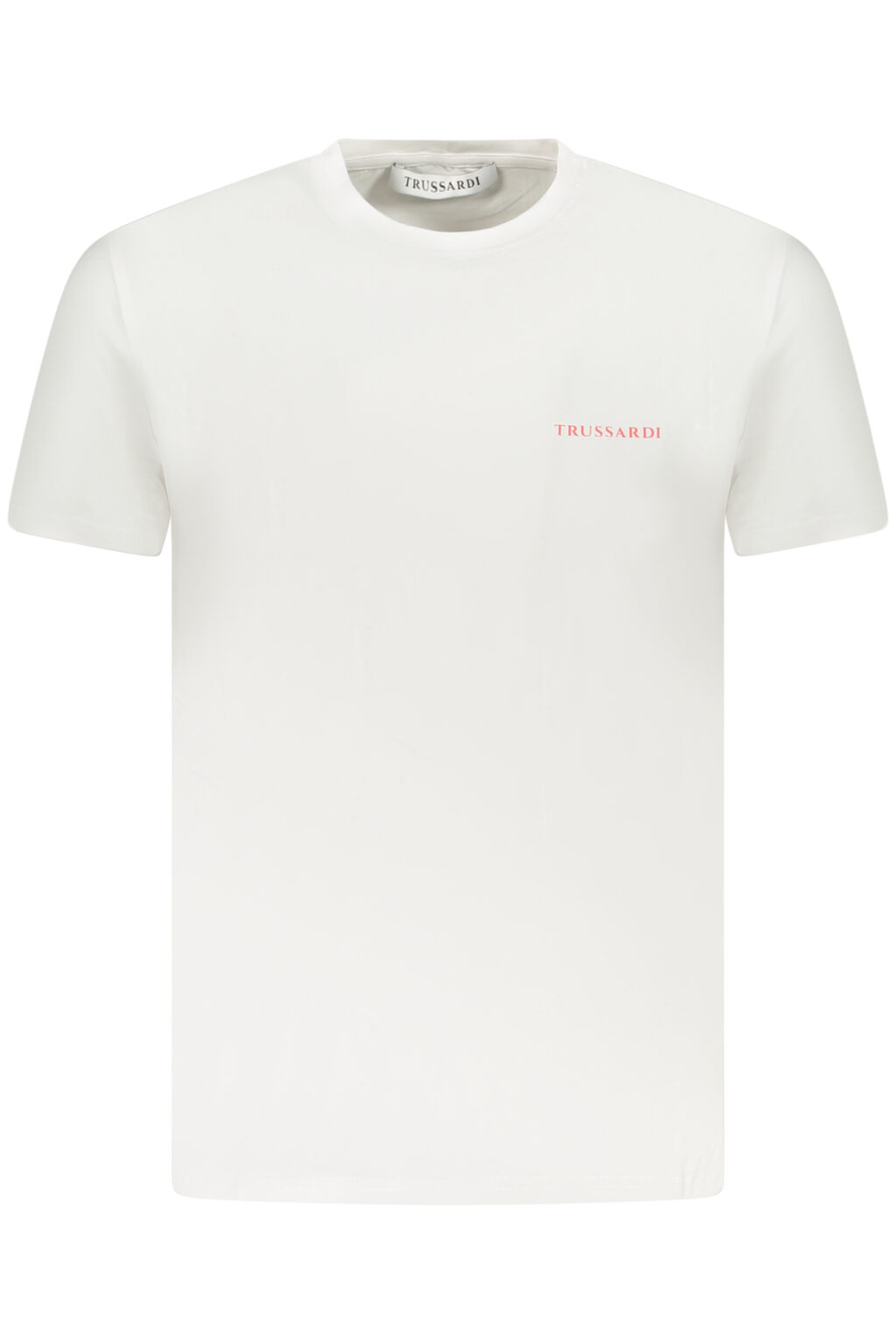 trussardit-shirtmanichecorteuomobianco_1 TRUSSARDI balti vyriški marškinėliai trumpomis rankovėmis
