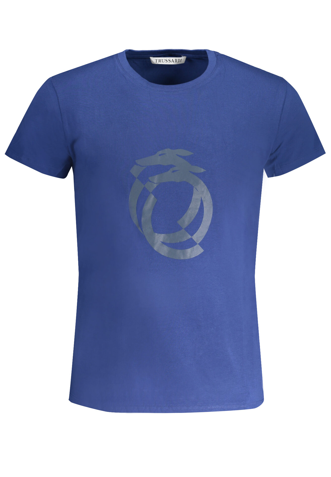 TRUSSARDI MEN'S SHORT SLEEVED T-SHIRT BLUE