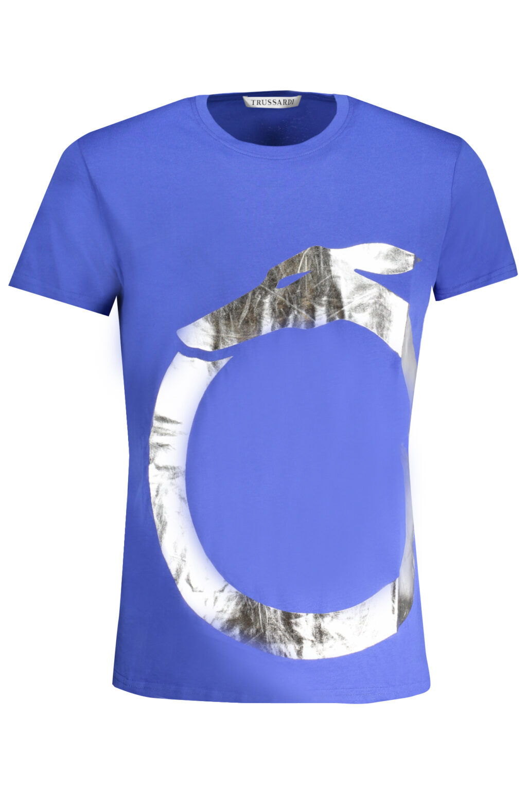 trussardit-shirtmanichecorteuomoblu_1 TRUSSARDI mėlyni vyriški marškinėliai trumpomis rankovėmis