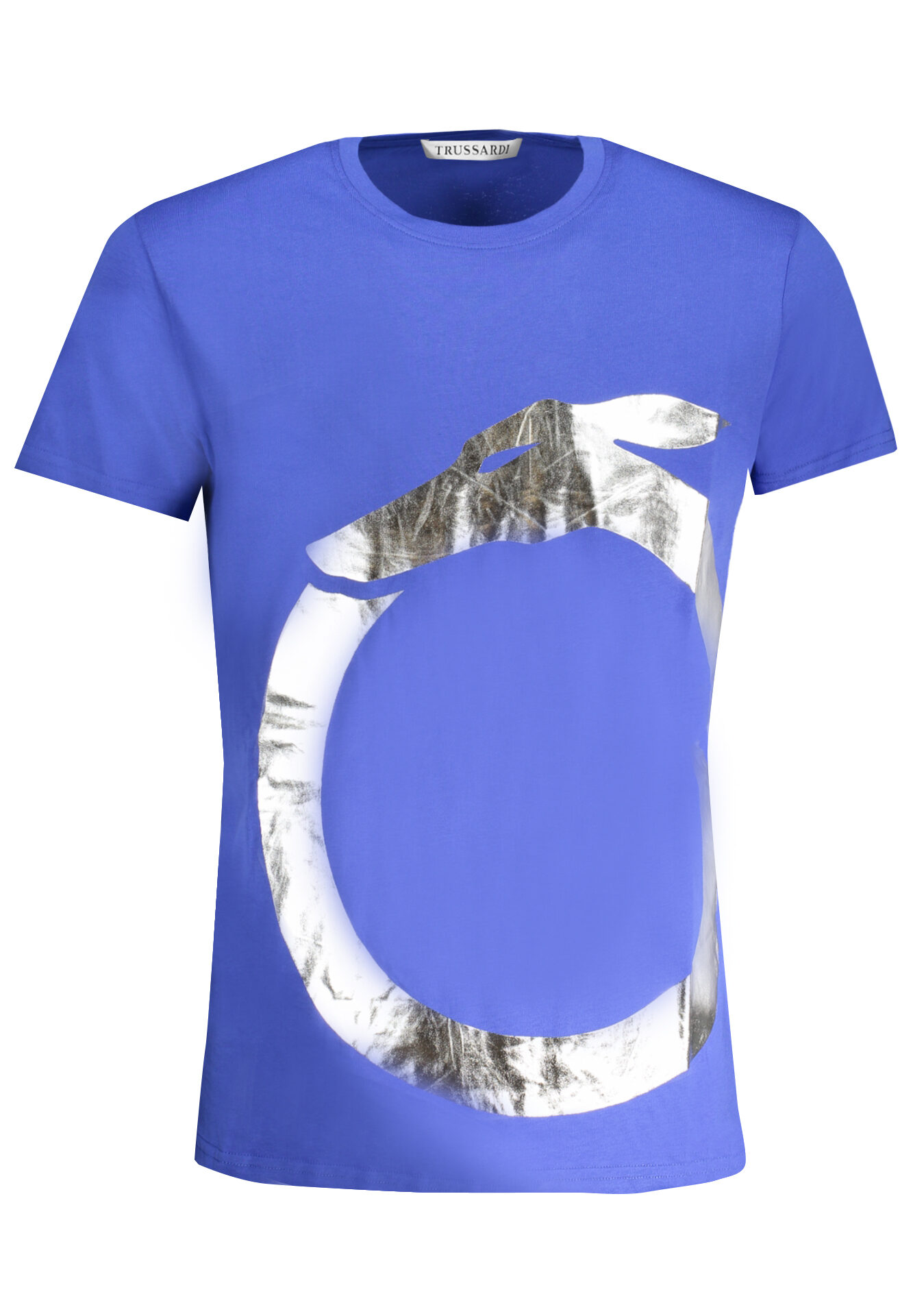 TRUSSARDI MEN'S SHORT SLEEVED T-SHIRT BLUE