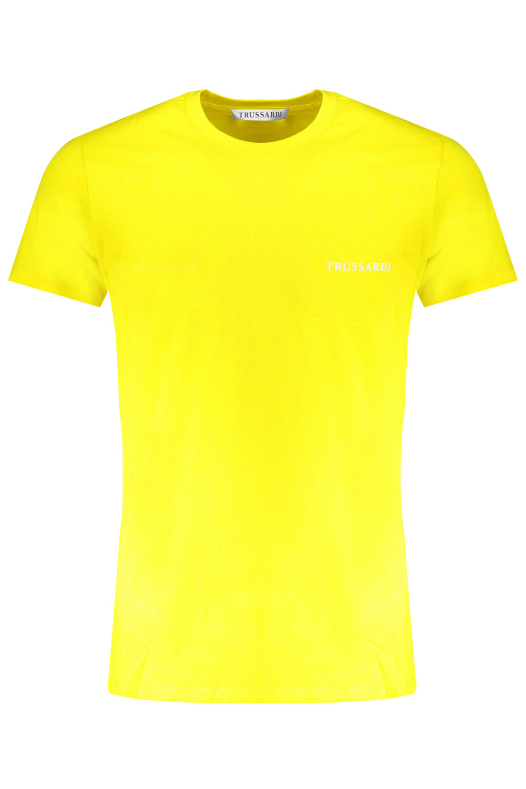 trussardit-shirtmanichecorteuomogiallo_1 TRUSSARDI geltoni vyriški marškinėliai trumpomis rankovėmis