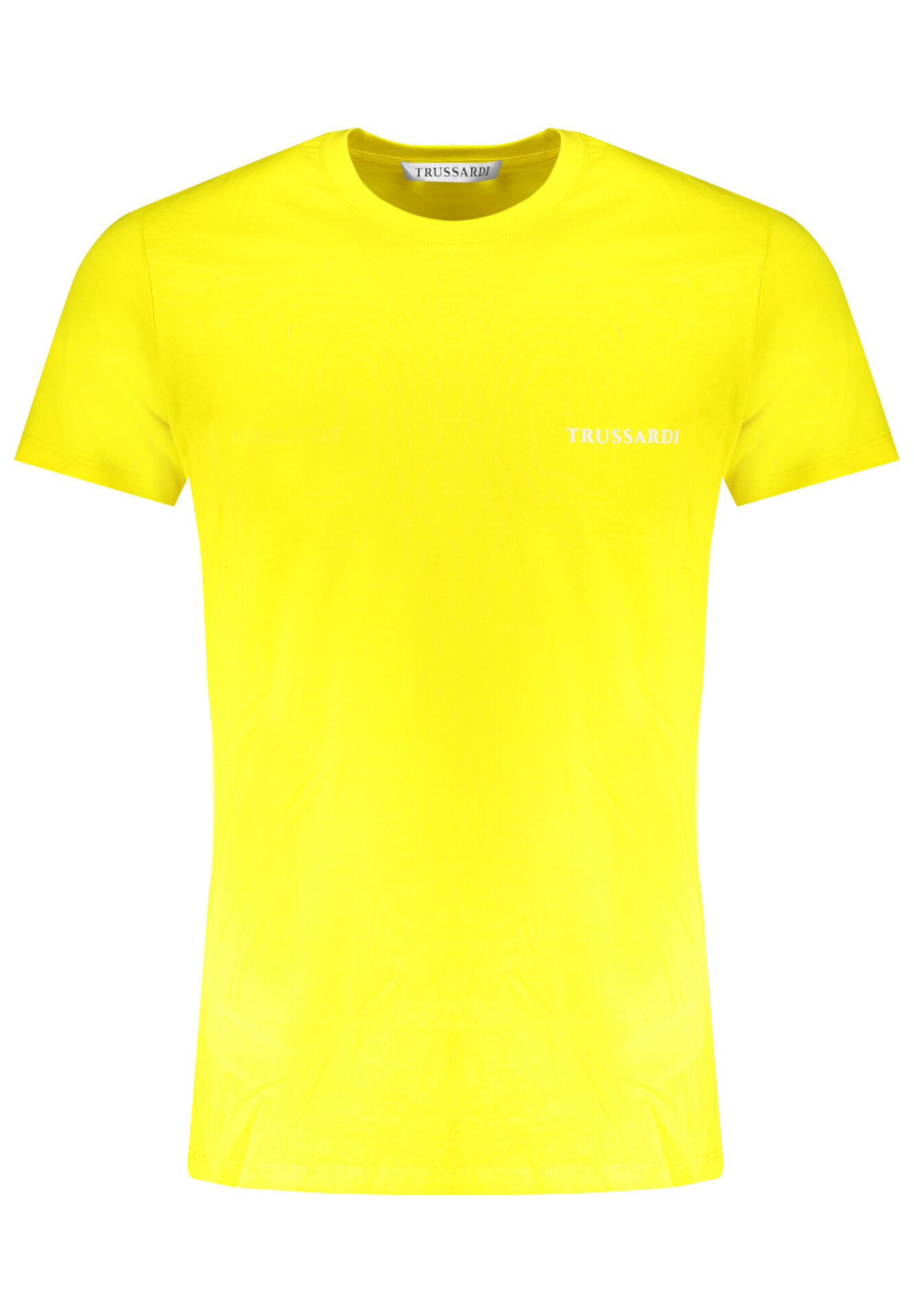 TRUSSARDI YELLOW MEN'S SHORT SLEEVED T-SHIRT