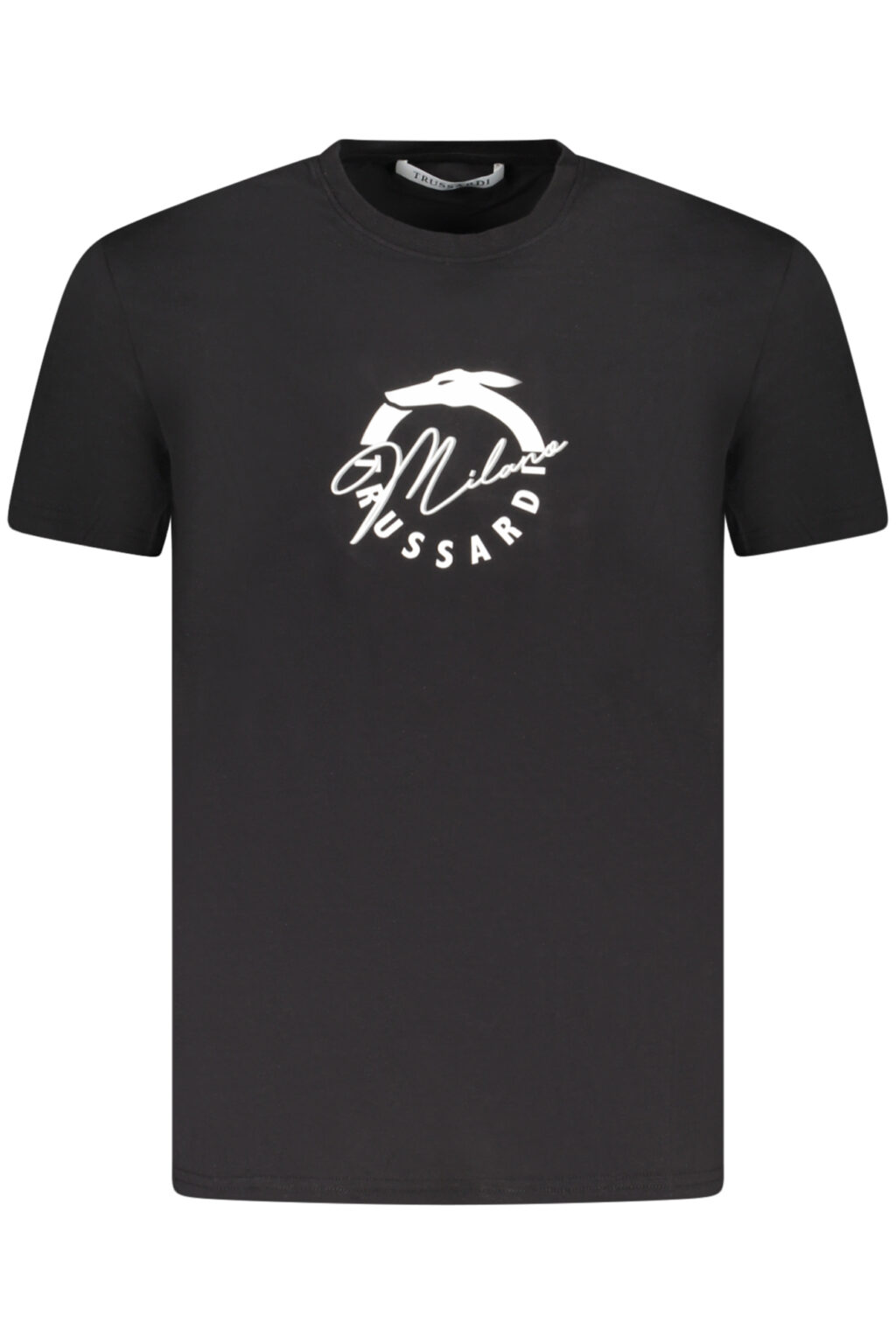 trussardit-shirtmanichecorteuomonero_1 TRUSSARDI juodi vyriški marškinėliai trumpomis rankovėmis