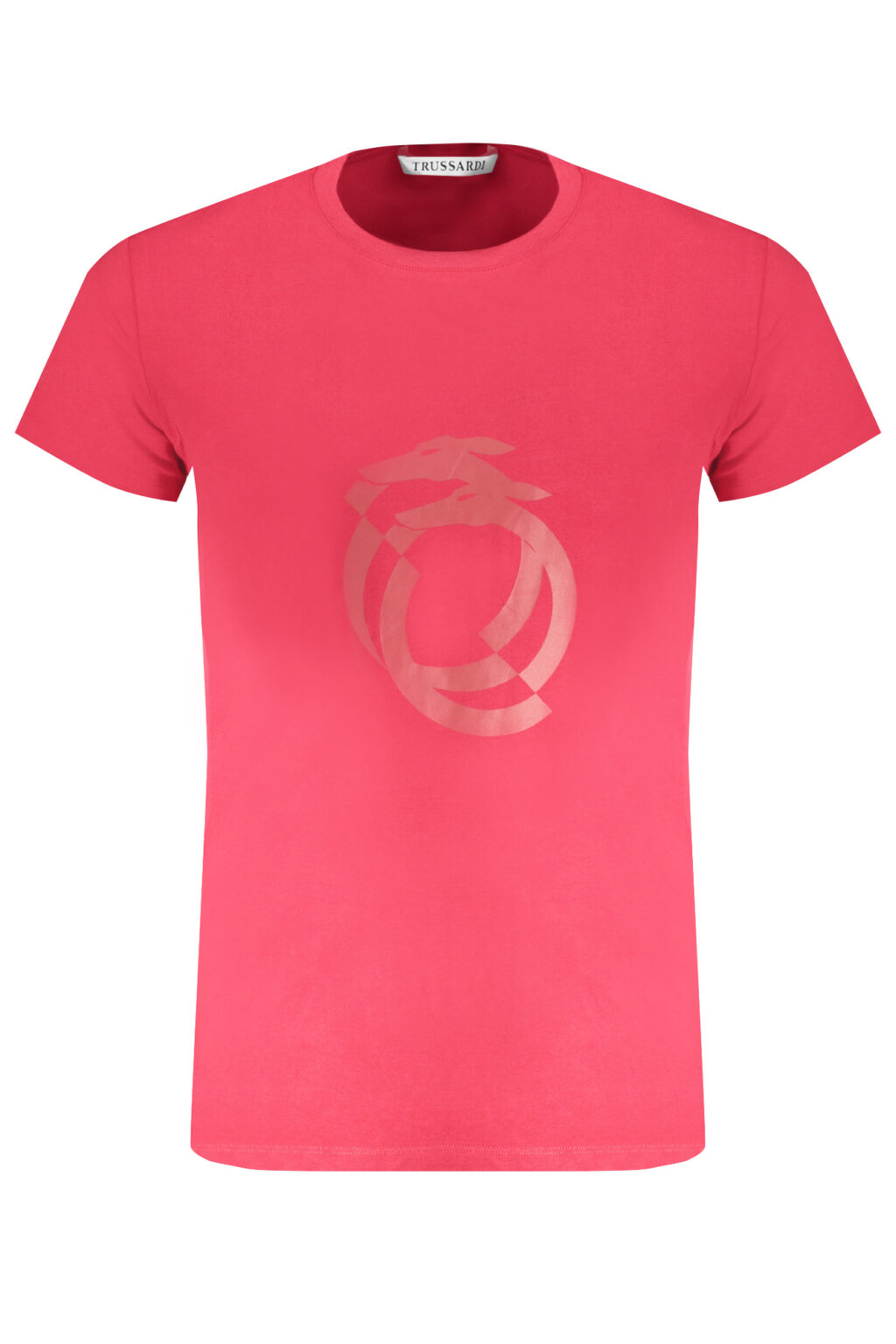 trussardit-shirtmanichecorteuomorosso_1 TRUSSARDI raudoni vyriški marškinėliai trumpomis rankovėmis
