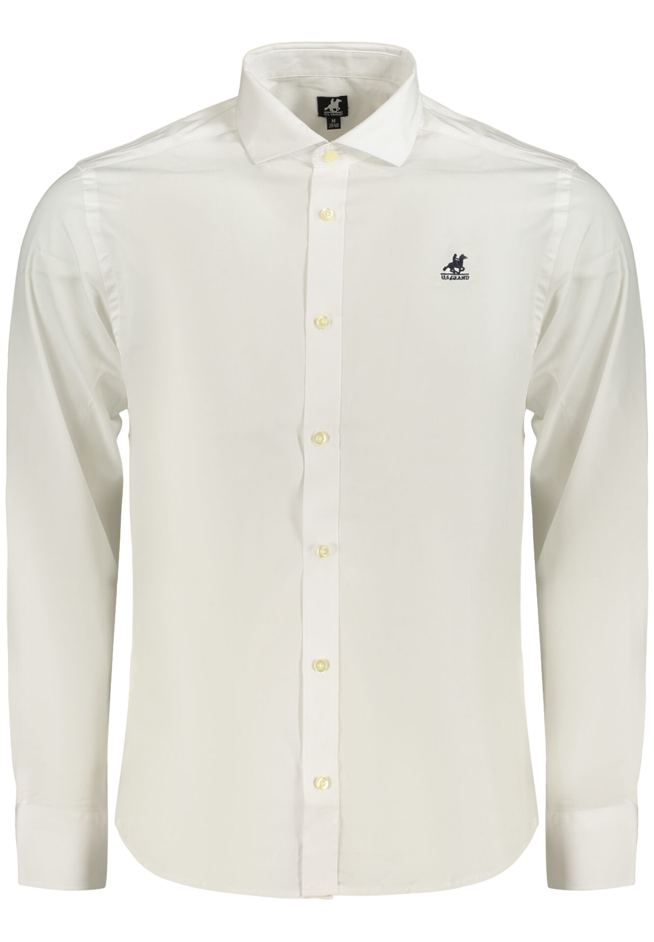 US GRAND MEN'S LONG-SLEEVED WHITE SHIRT