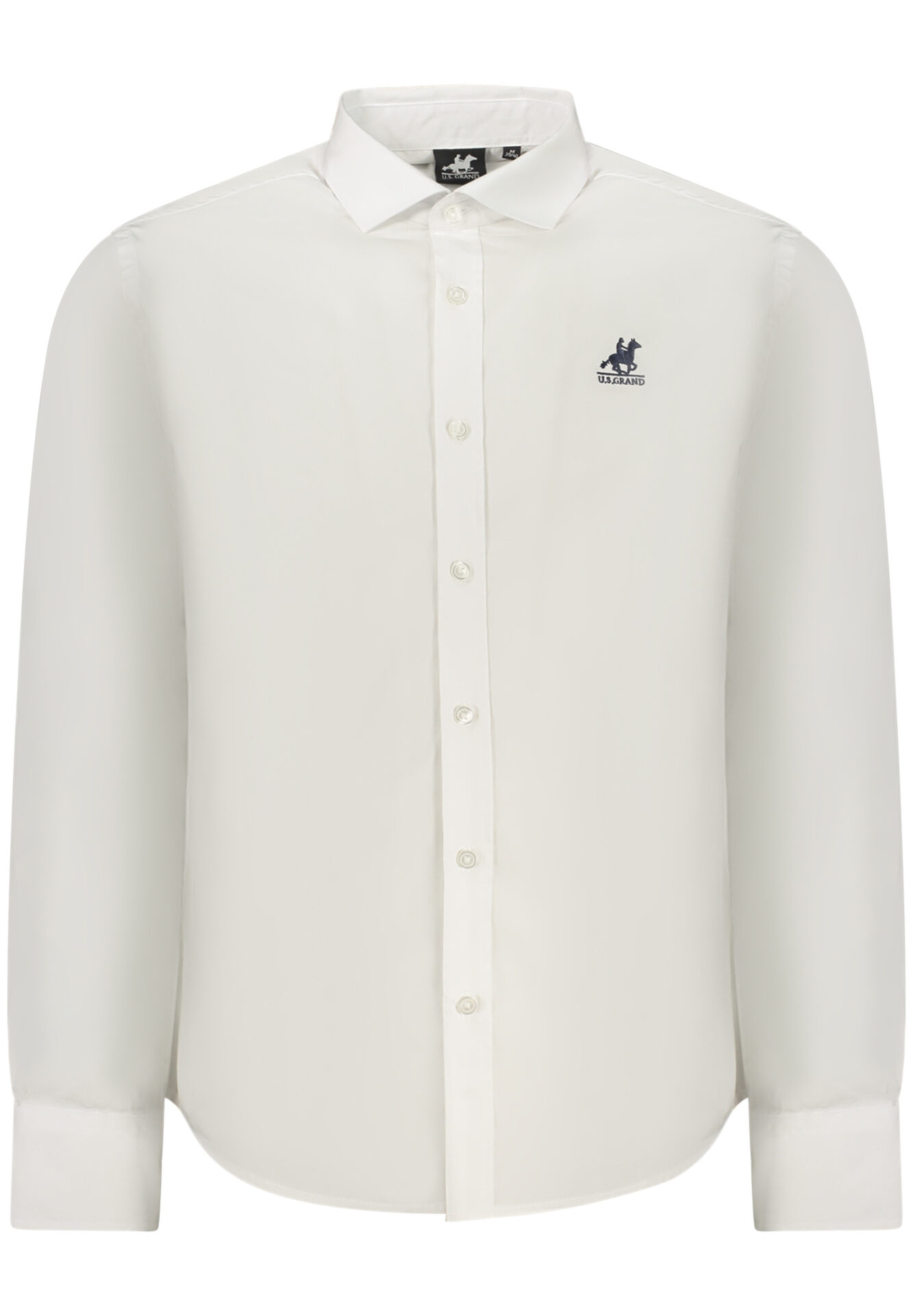 US GRAND MEN'S LONG-SLEEVED WHITE SHIRT