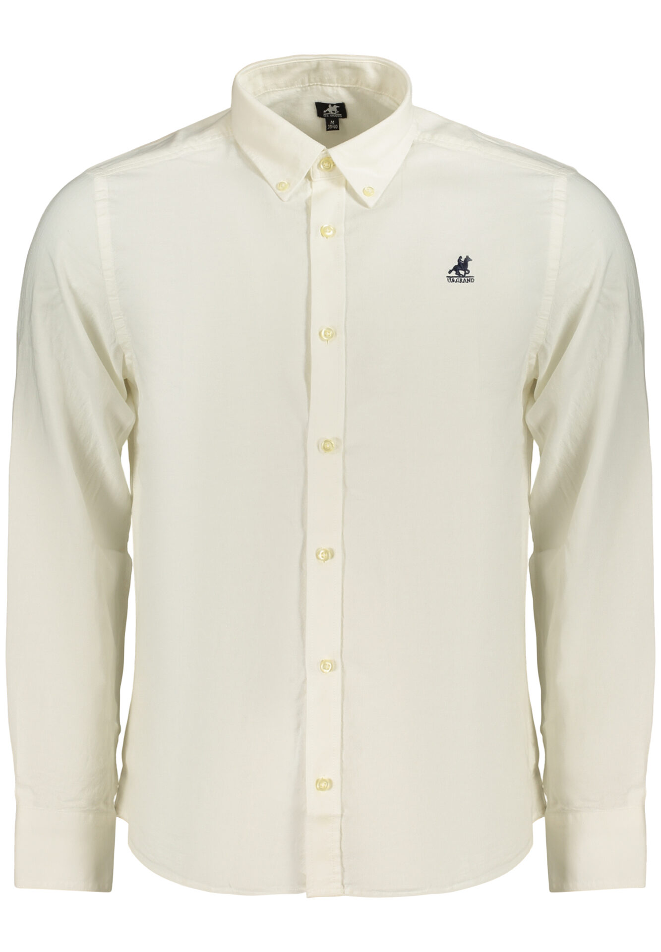 US GRAND MEN'S LONG-SLEEVED WHITE SHIRT