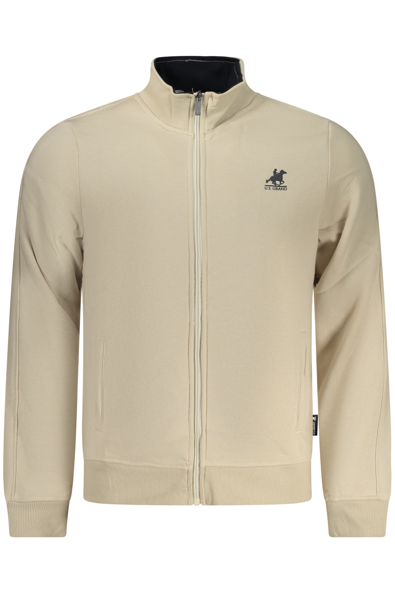 US GRAND MEN'S BEIGE ZIP-UP SWEATSHIRT US GRAND MEN'S BEIGE ZIP-UP SWEATSHIRT