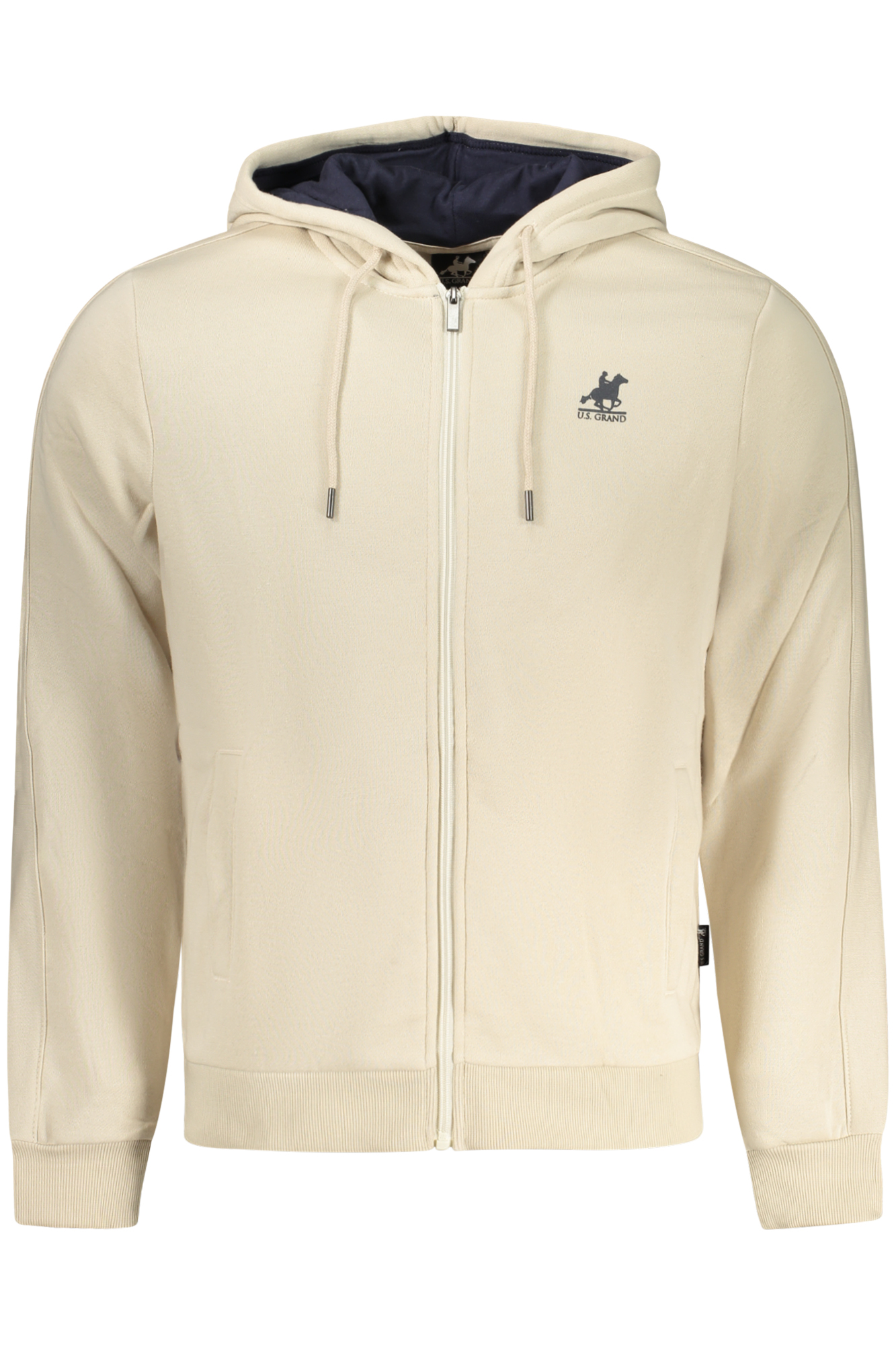 US GRAND MEN'S BEIGE ZIP-UP SWEATSHIRT US GRAND MEN'S BEIGE ZIP-UP SWEATSHIRT