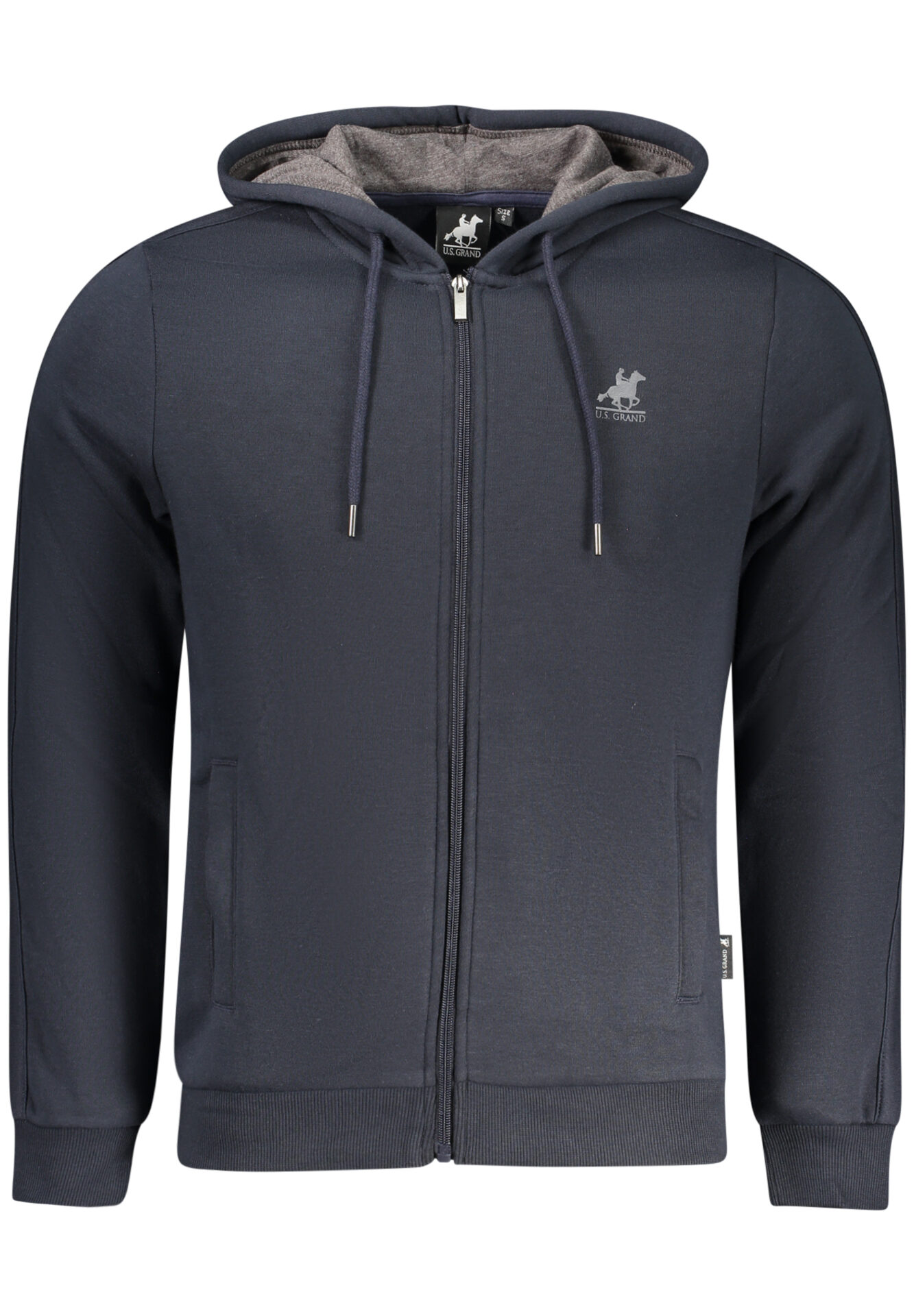 US GRAND MEN'S BLUE ZIP-UP SWEATSHIRT
