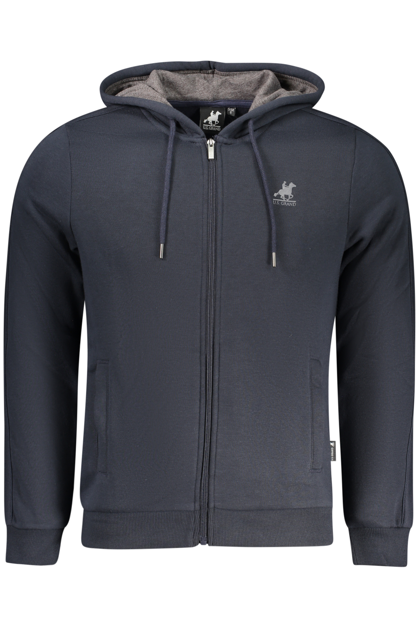 US GRAND MEN'S BLUE ZIP-UP SWEATSHIRT US GRAND MEN'S BLUE ZIP-UP SWEATSHIRT