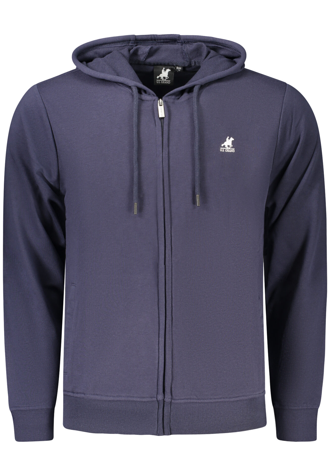 US GRAND MEN'S BLUE ZIP-UP SWEATSHIRT