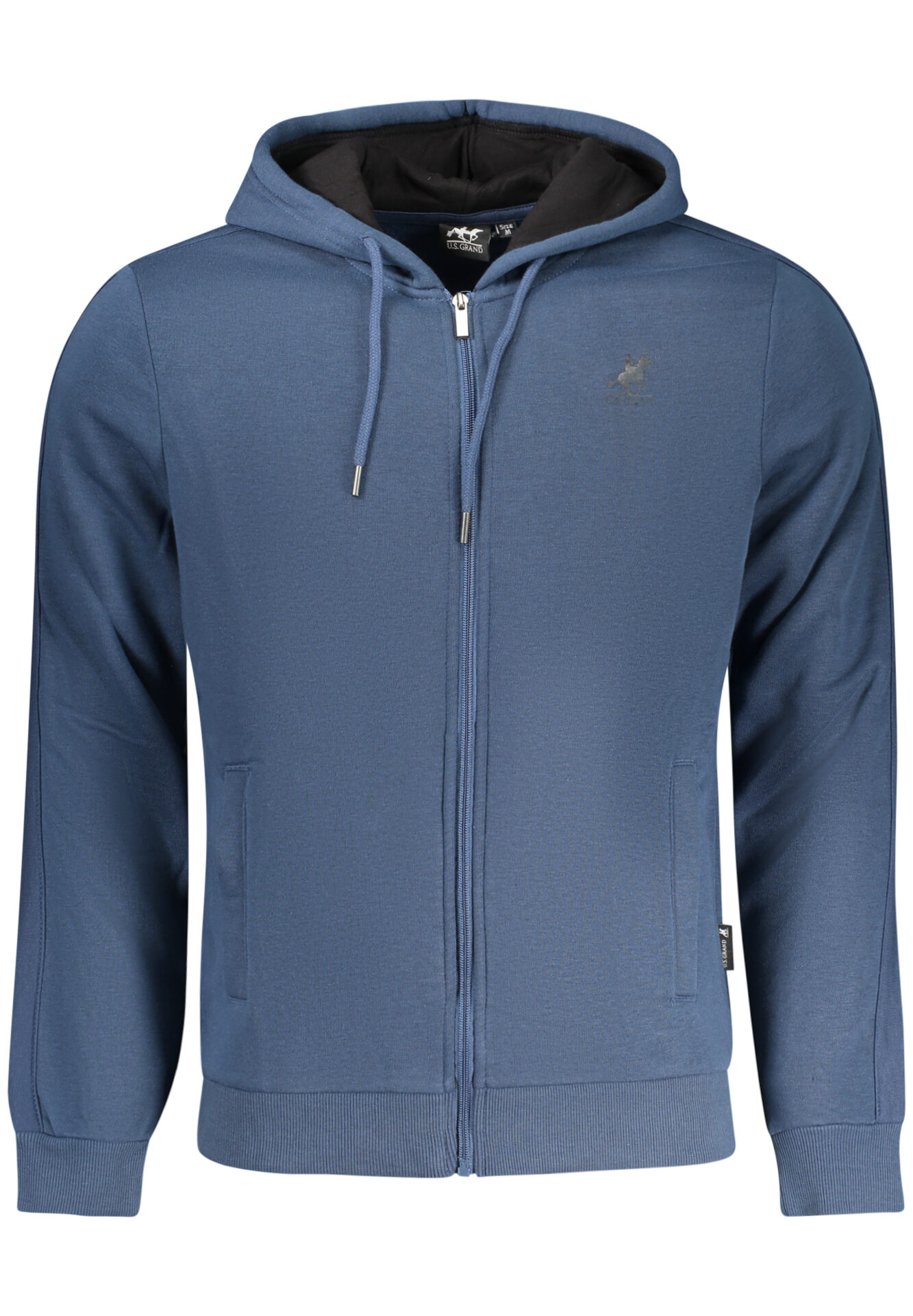 US GRAND MEN'S BLUE ZIP-UP SWEATSHIRT