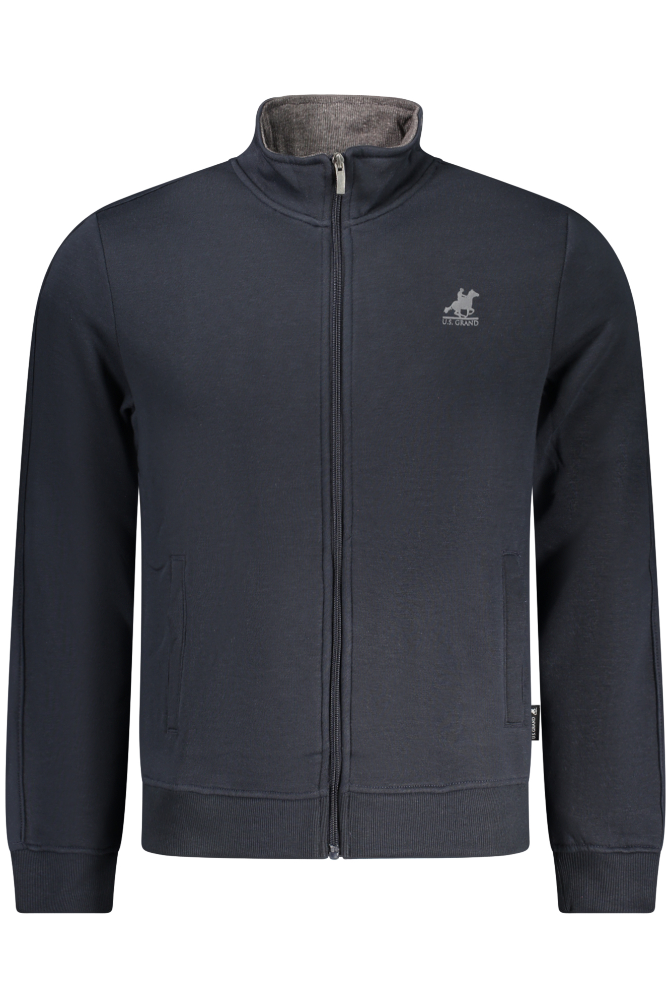 US GRAND MEN'S BLUE ZIP-UP SWEATSHIRT US GRAND MEN'S BLUE ZIP-UP SWEATSHIRT