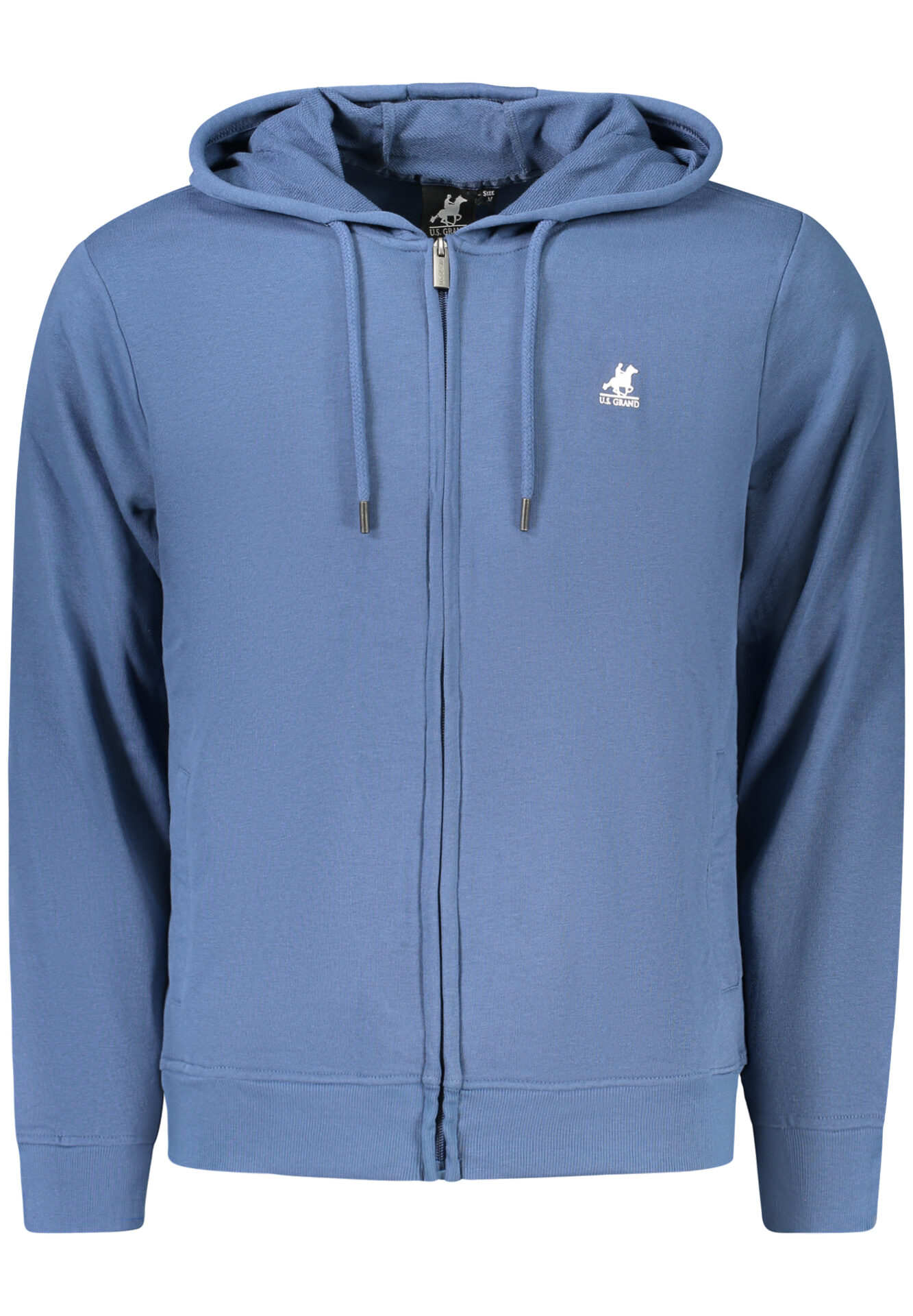 US GRAND MEN'S BLUE ZIP-UP SWEATSHIRT