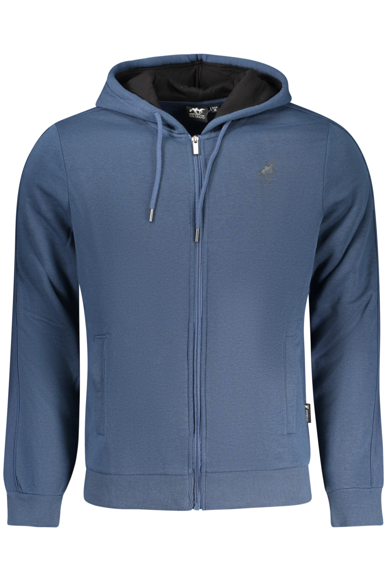 US GRAND MEN'S BLUE ZIP-UP SWEATSHIRT US GRAND MEN'S BLUE ZIP-UP SWEATSHIRT