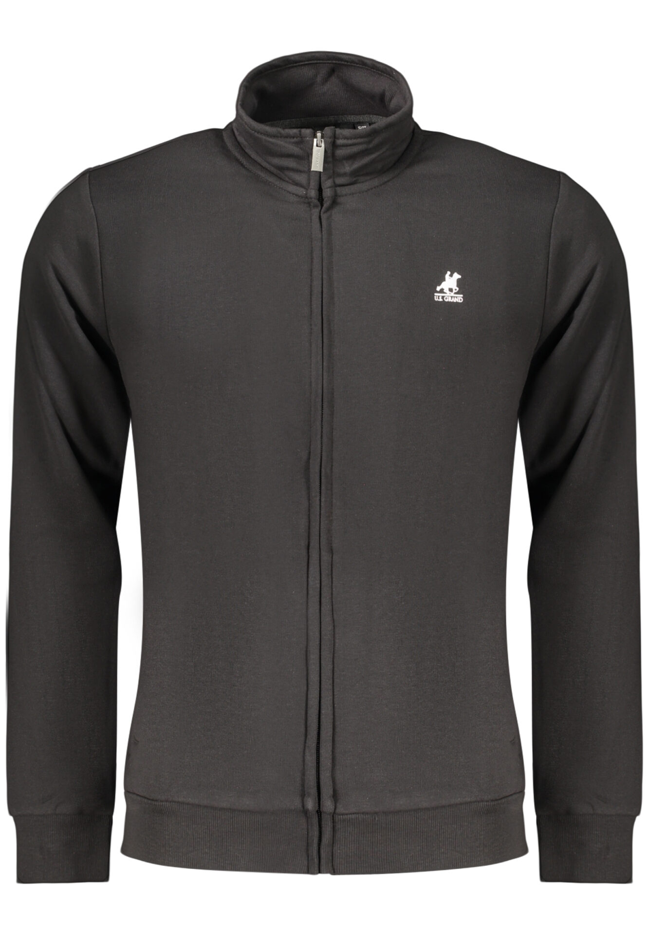 US GRAND MEN'S BLACK ZIP-UP SWEATSHIRT