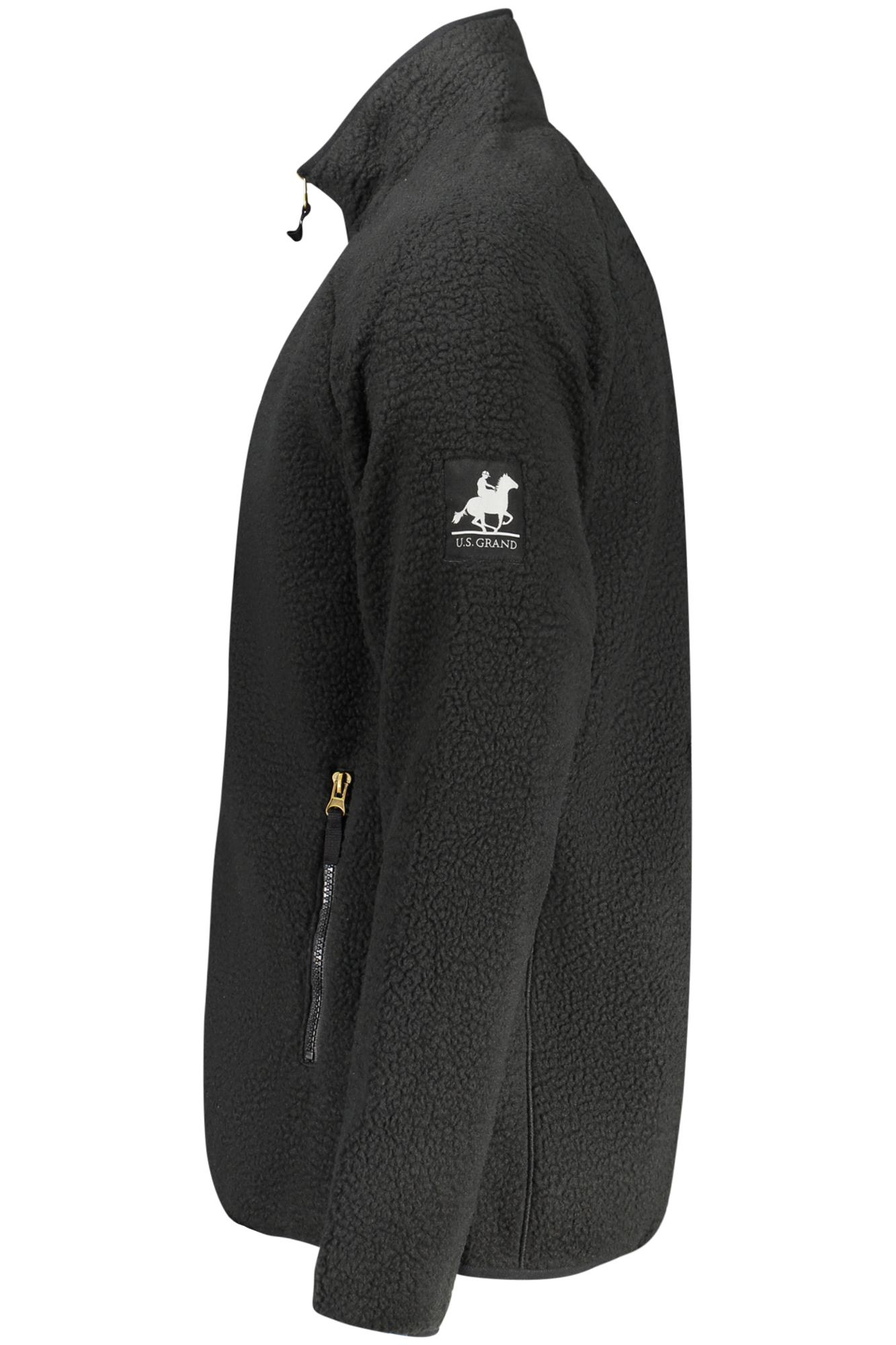 US GRAND MEN'S BLACK ZIP-UP SWEATSHIRT US GRAND MEN'S BLACK ZIP-UP SWEATSHIRT - Image 3