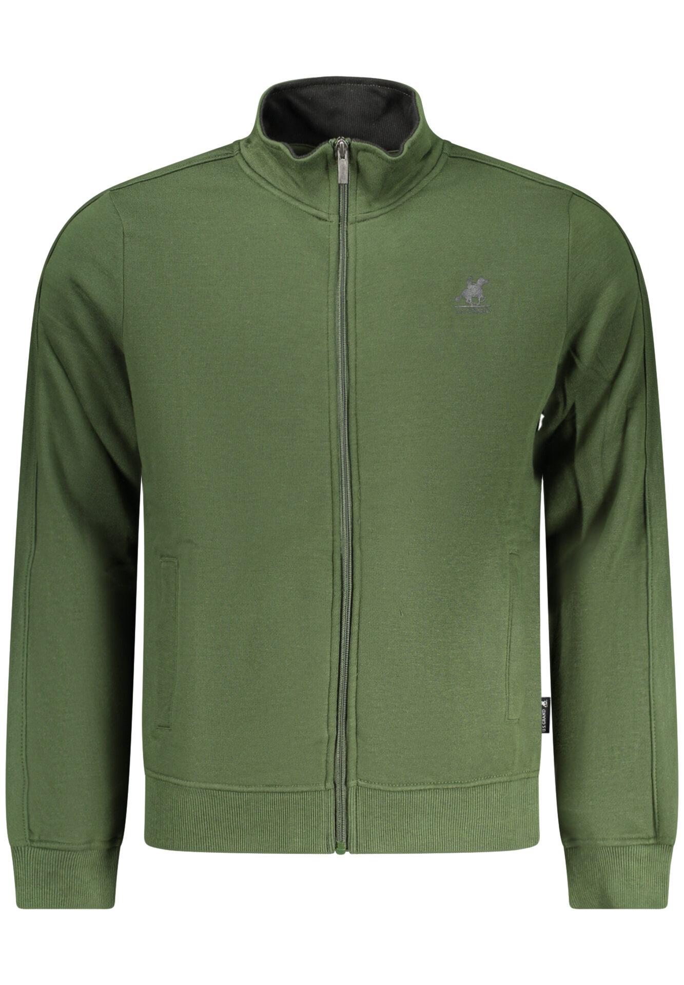 US GRAND MEN'S GREEN ZIP-UP SWEATSHIRT