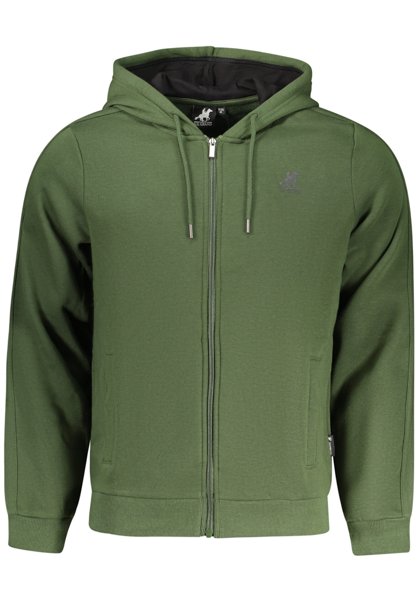 US GRAND MEN'S GREEN ZIP-UP SWEATSHIRT