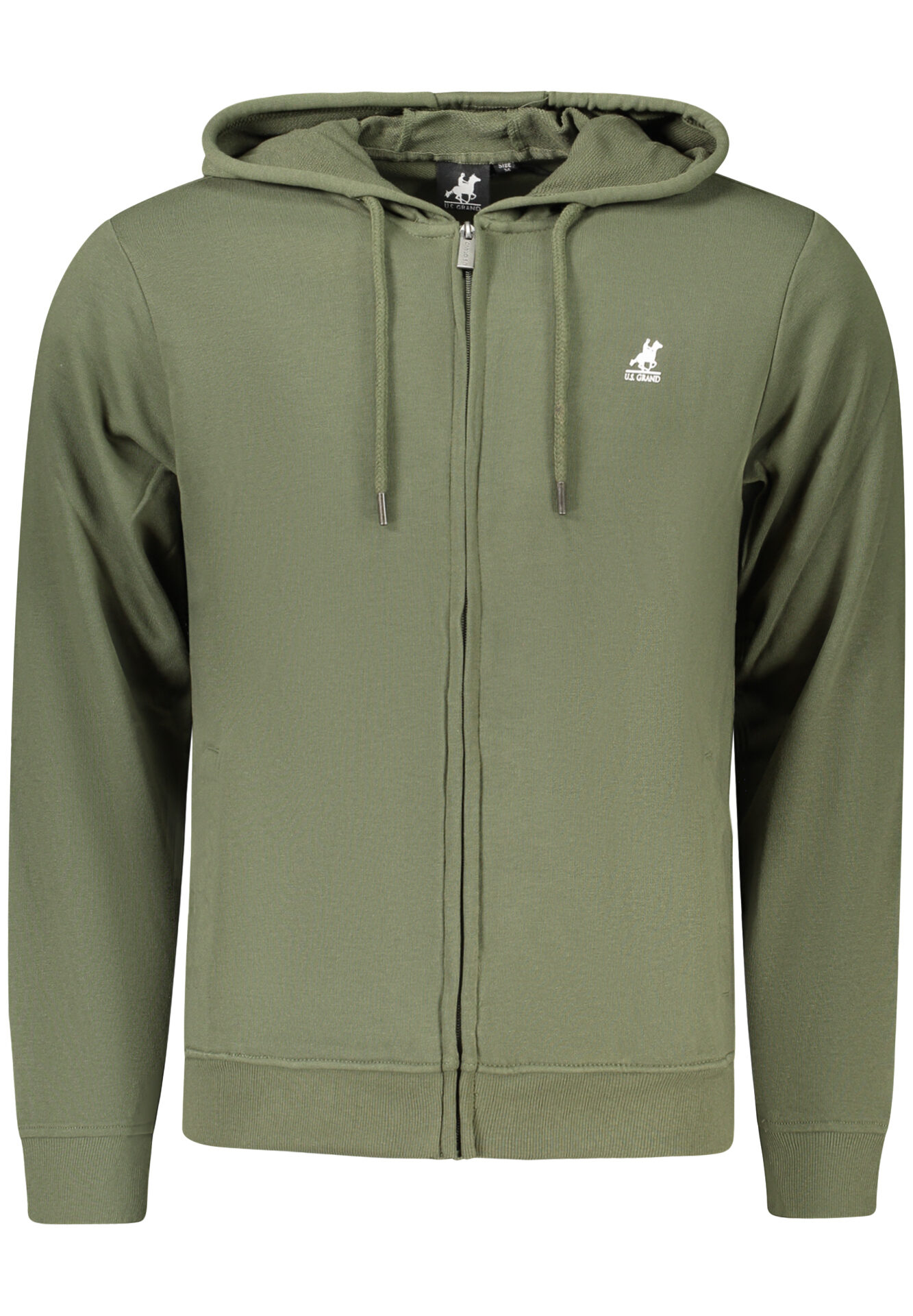 US GRAND MEN'S GREEN ZIP-UP SWEATSHIRT
