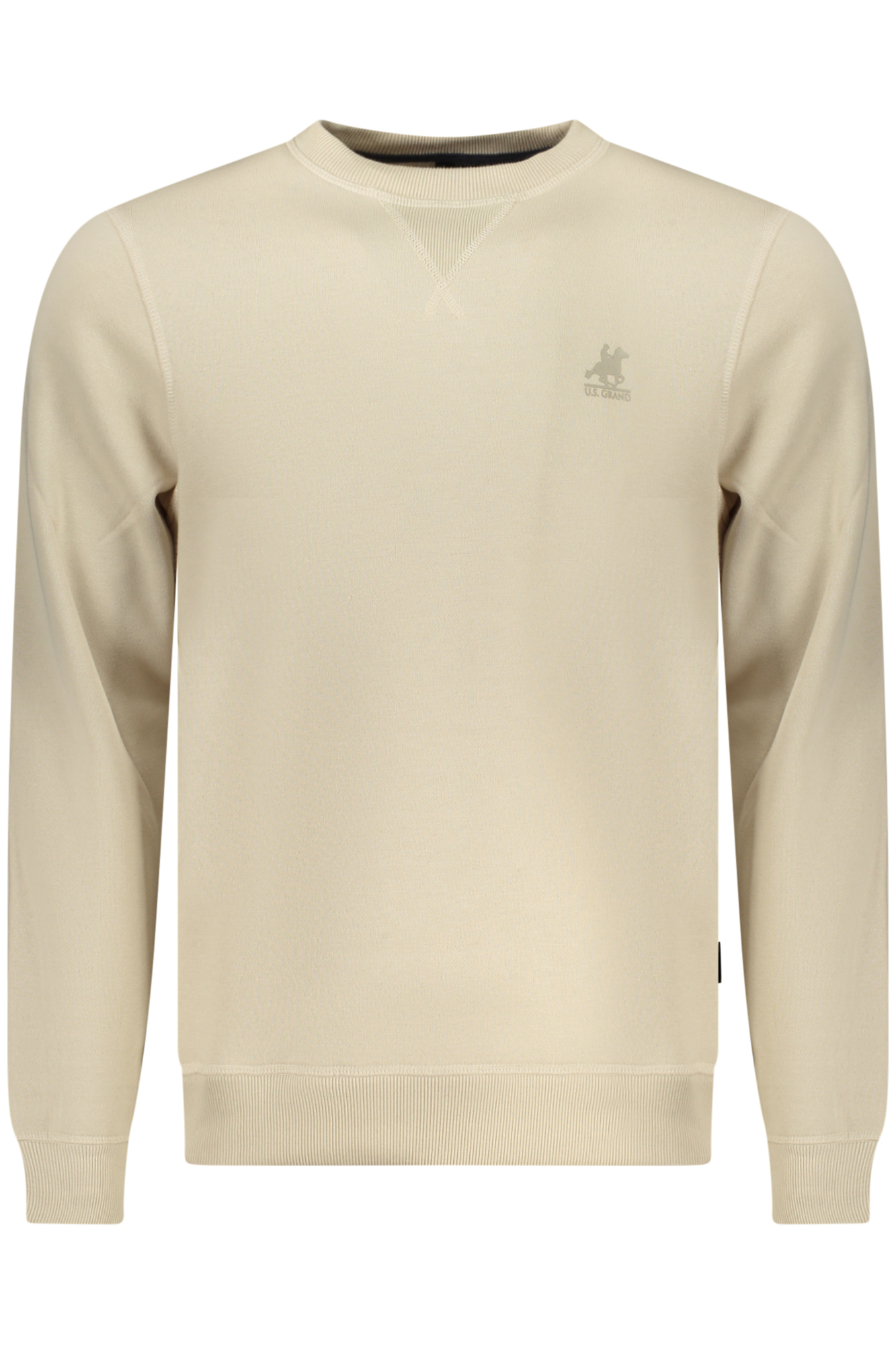 US GRAND MEN'S BEIGE ZIP-UP SWEATSHIRT US GRAND MEN'S BEIGE ZIP-UP SWEATSHIRT