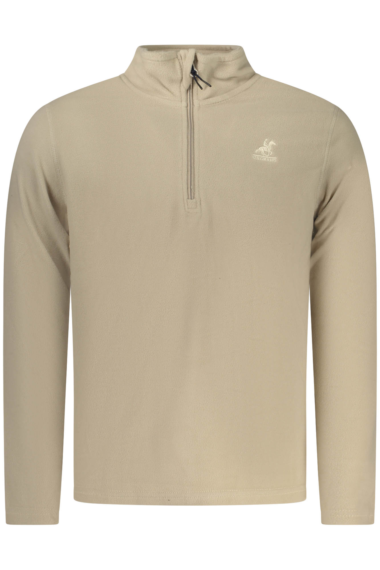 US GRAND MEN'S BEIGE ZIP-UP SWEATSHIRT US GRAND MEN'S BEIGE ZIP-UP SWEATSHIRT