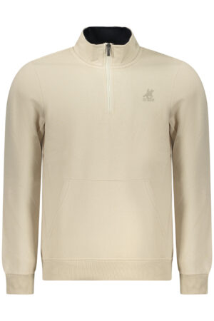 US GRAND MEN'S BEIGE ZIP-UP SWEATSHIRT