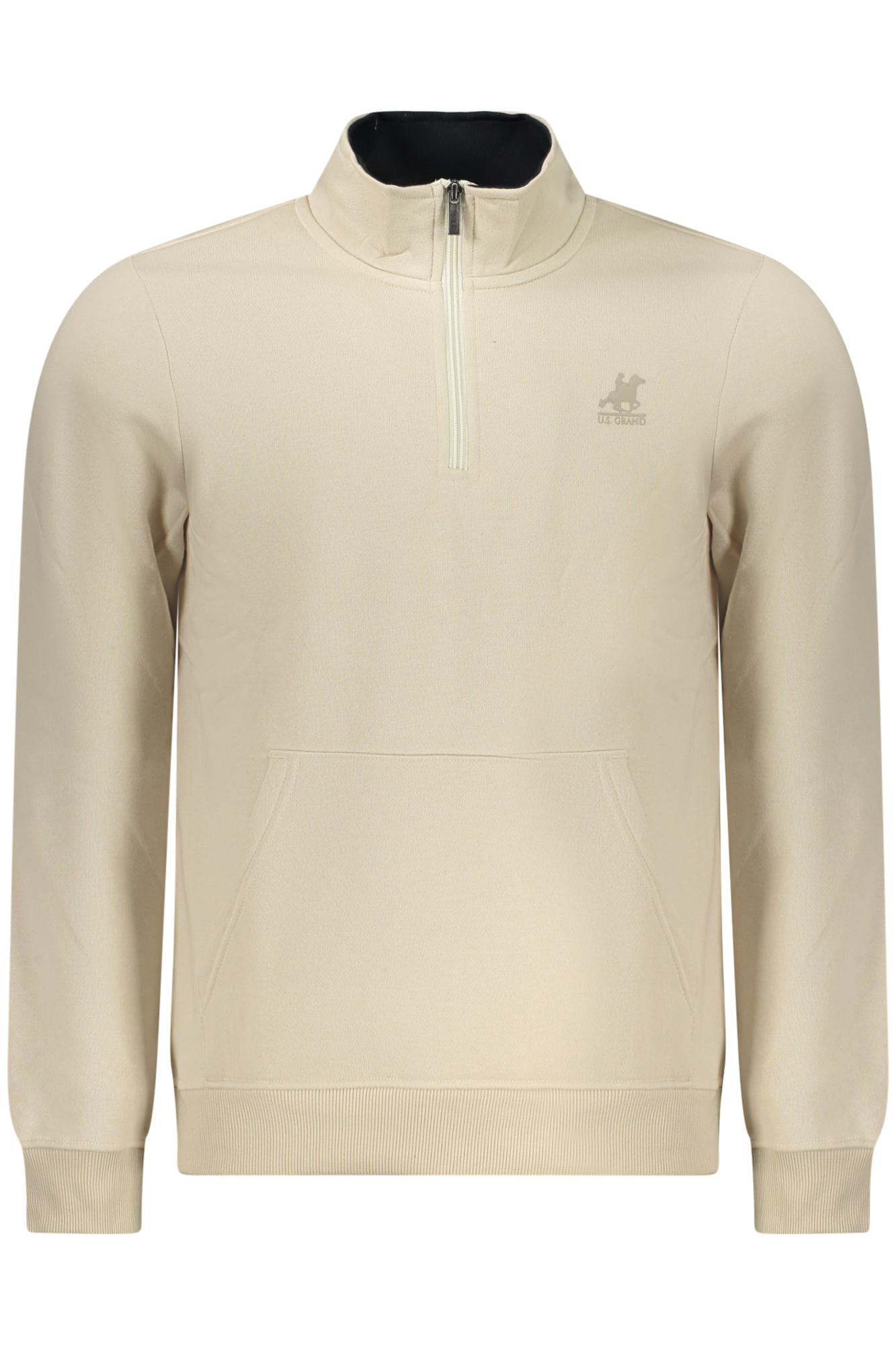 US GRAND MEN'S BEIGE ZIP-UP SWEATSHIRT US GRAND MEN'S BEIGE ZIP-UP SWEATSHIRT