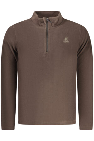 US GRAND MEN'S BROWN ZIP-UP SWEATSHIRT