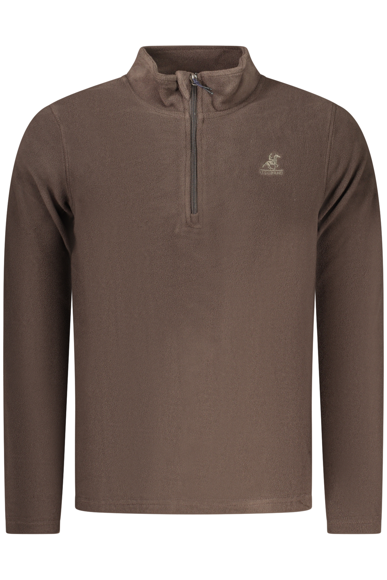 US GRAND MEN'S BROWN ZIP-UP SWEATSHIRT US GRAND MEN'S BROWN ZIP-UP SWEATSHIRT