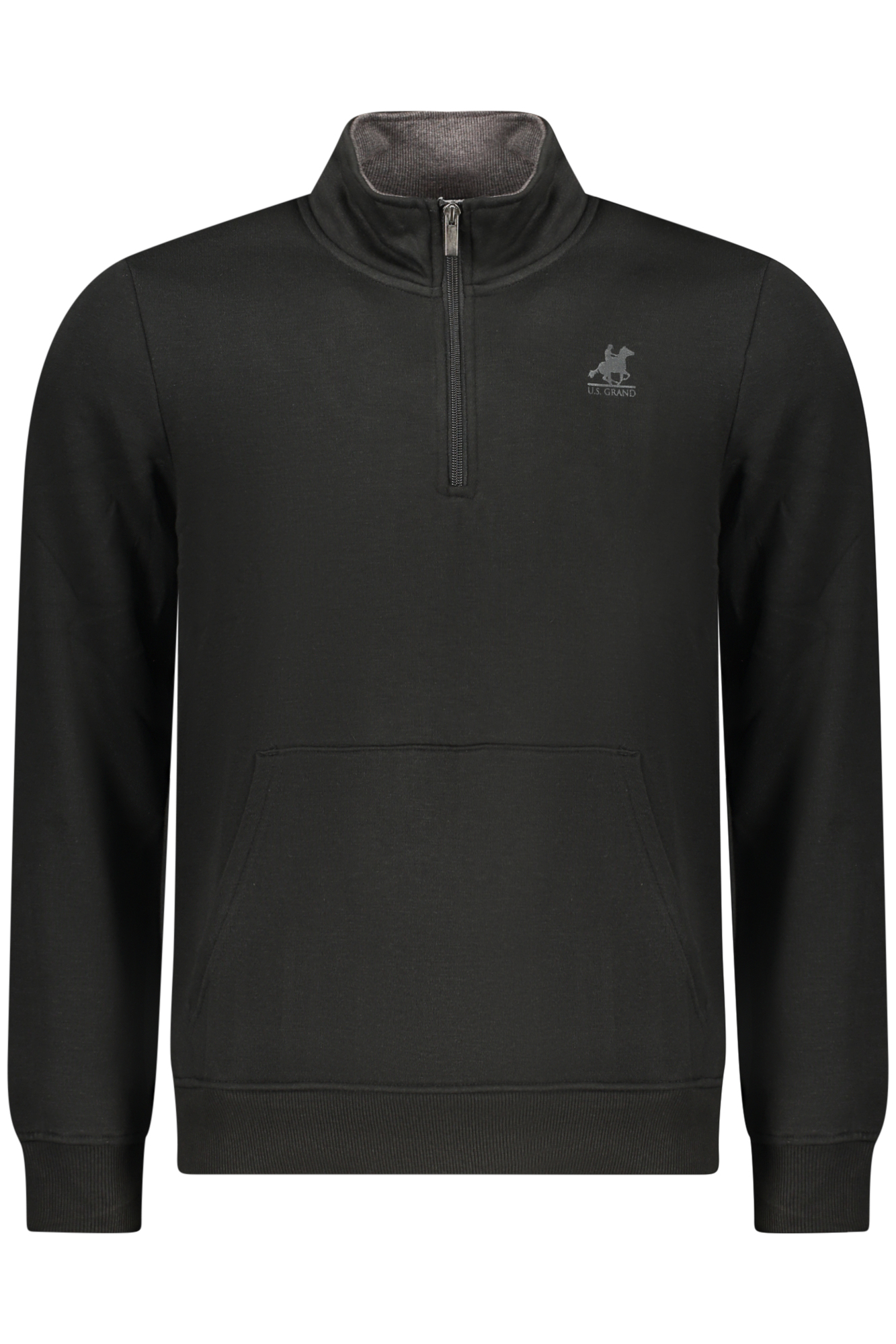 US GRAND MEN'S BLACK ZIP-UP SWEATSHIRT US GRAND MEN'S BLACK ZIP-UP SWEATSHIRT