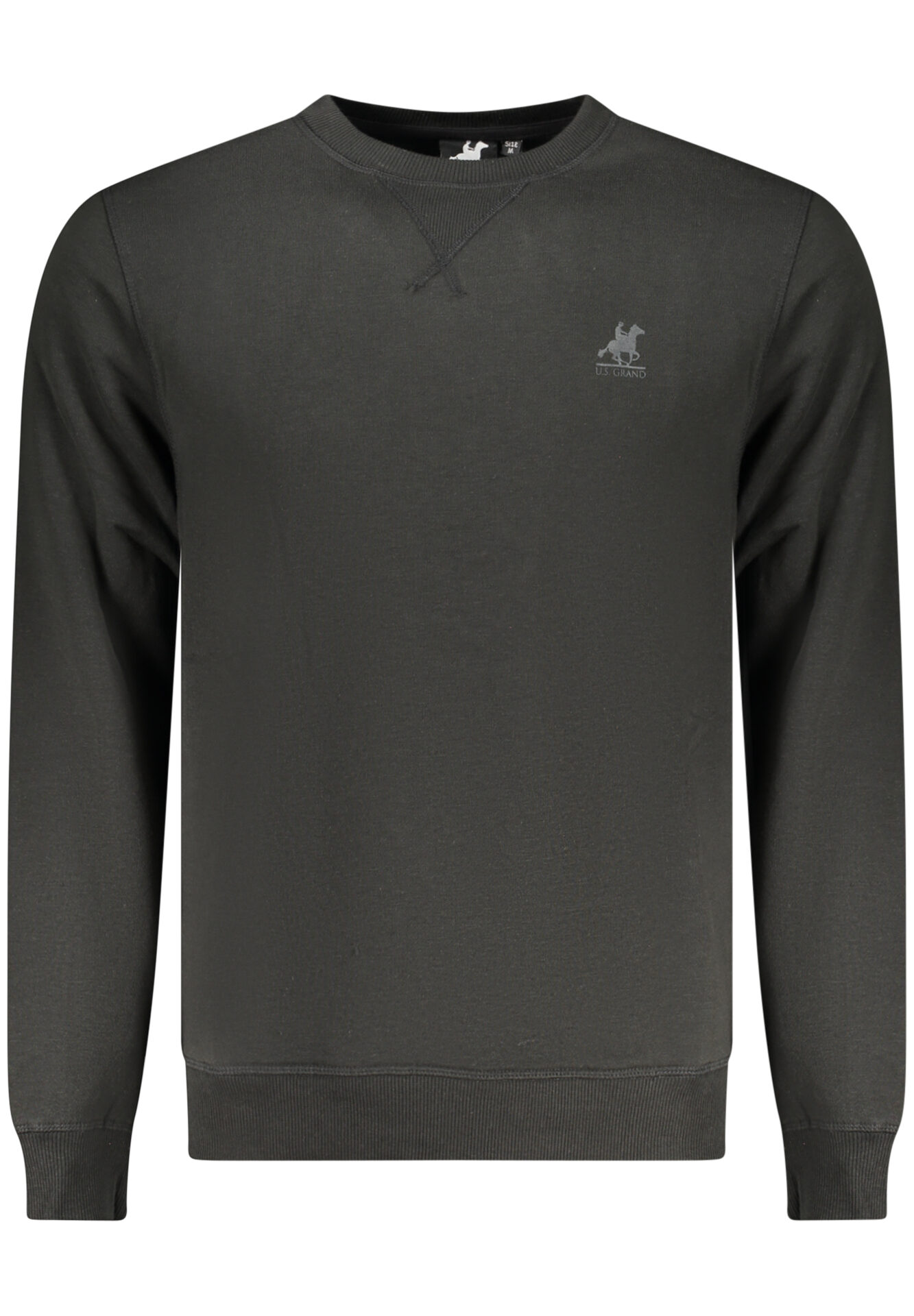 US GRAND MEN'S BLACK ZIP-UP SWEATSHIRT