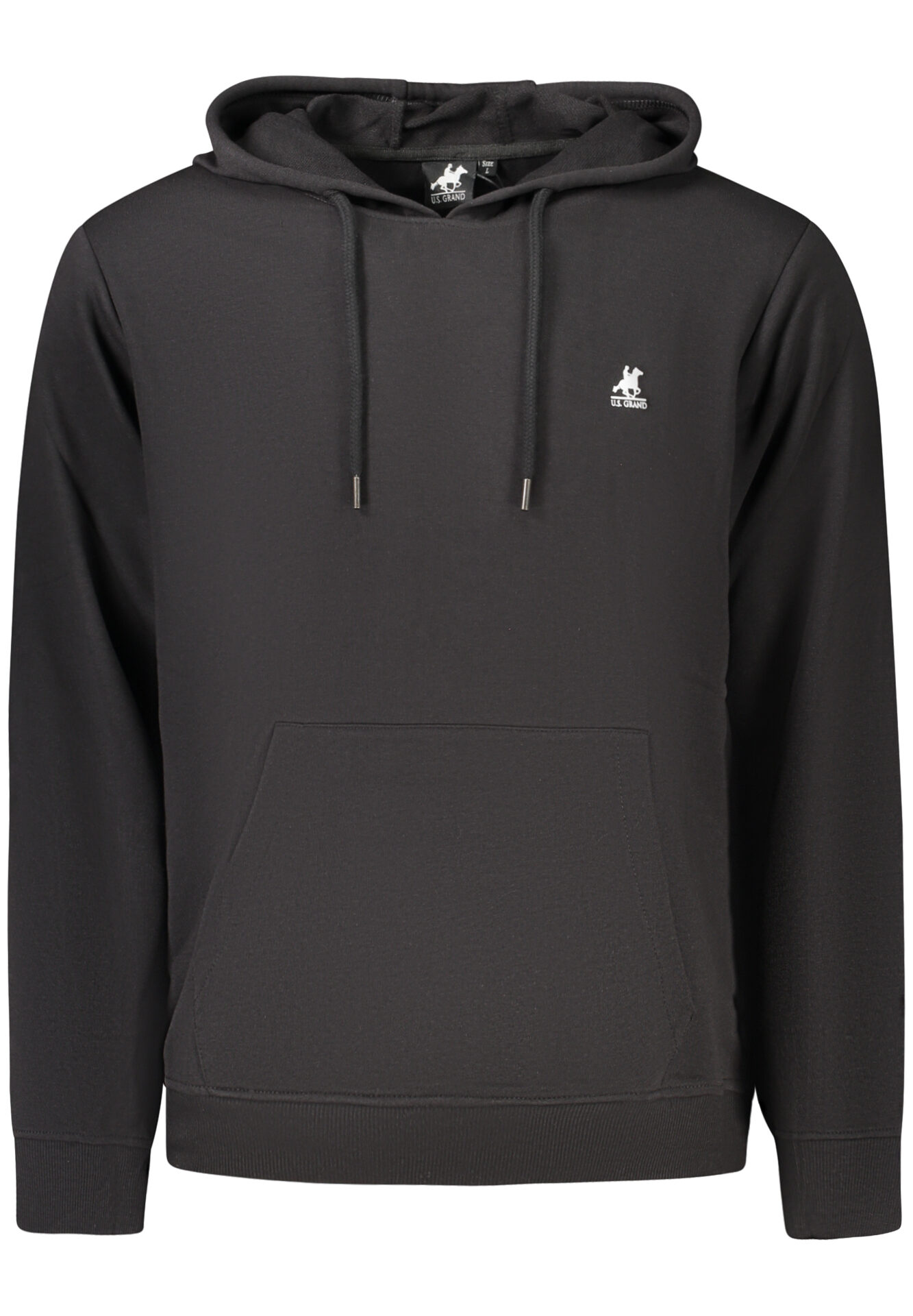 US GRAND MEN'S BLACK ZIP-UP SWEATSHIRT