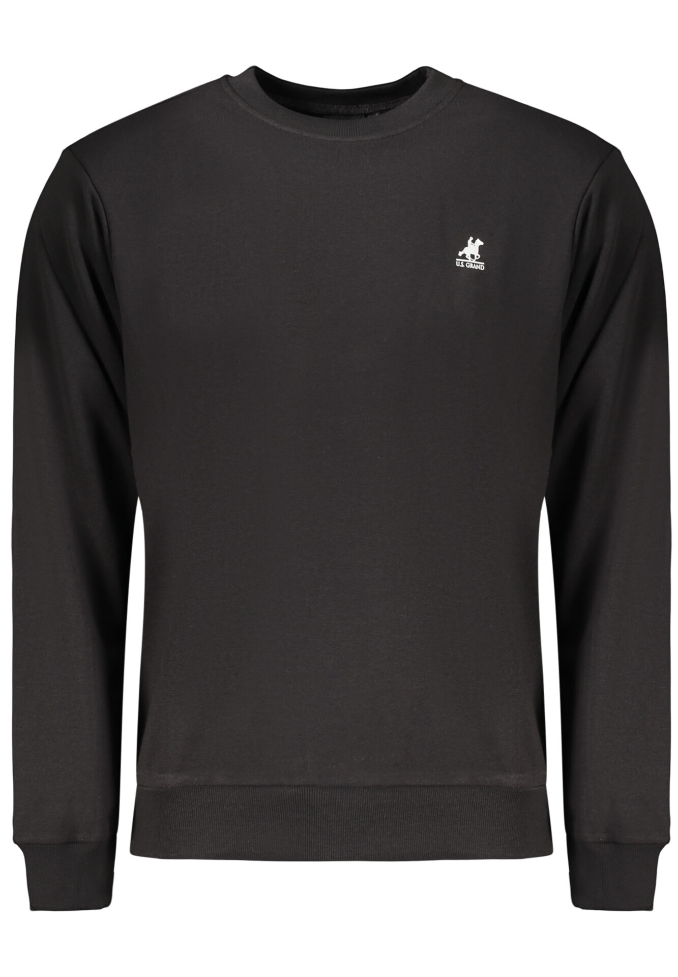 US GRAND MEN'S BLACK ZIP-UP SWEATSHIRT