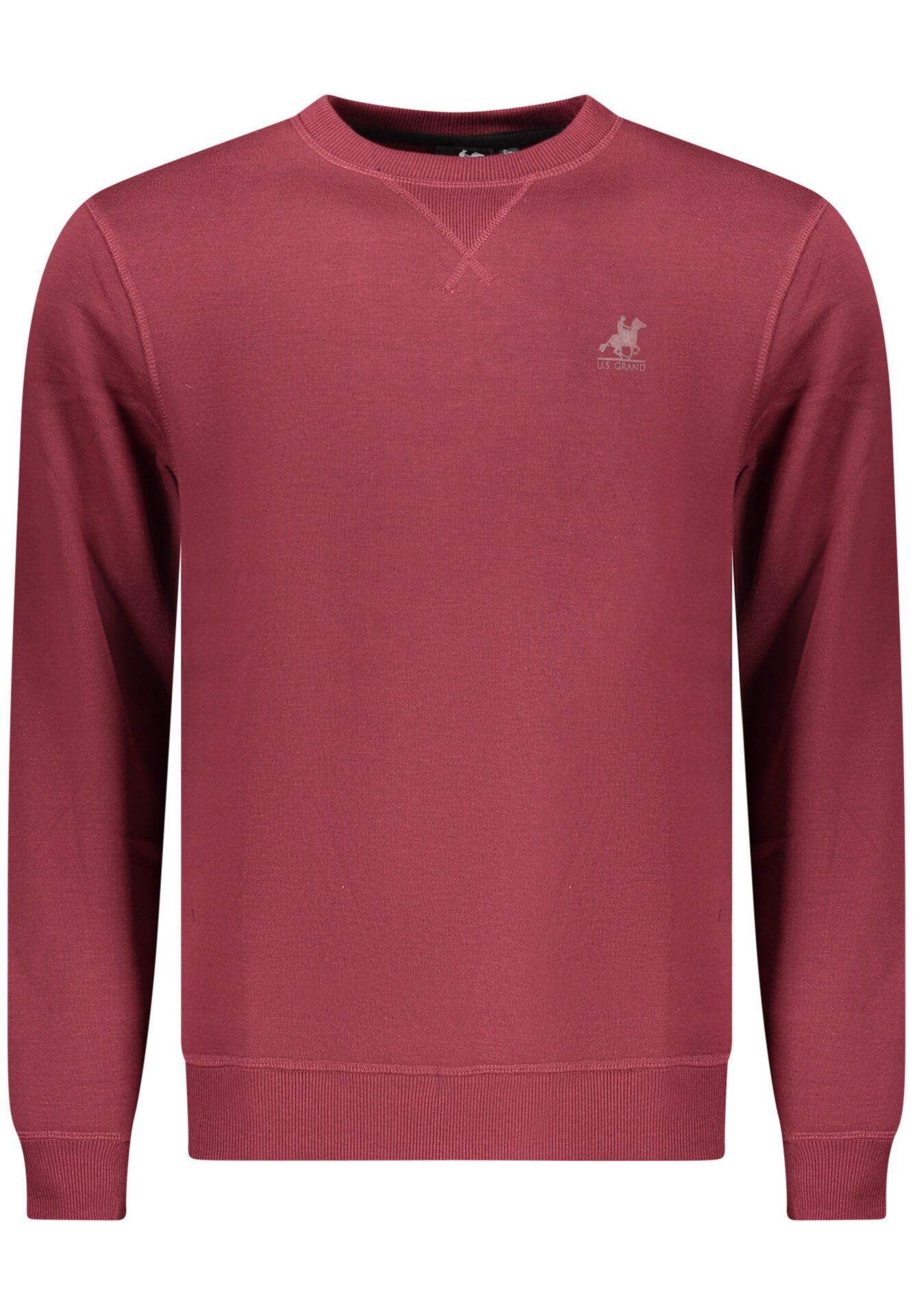US GRAND MEN'S RED ZIP-UP SWEATSHIRT