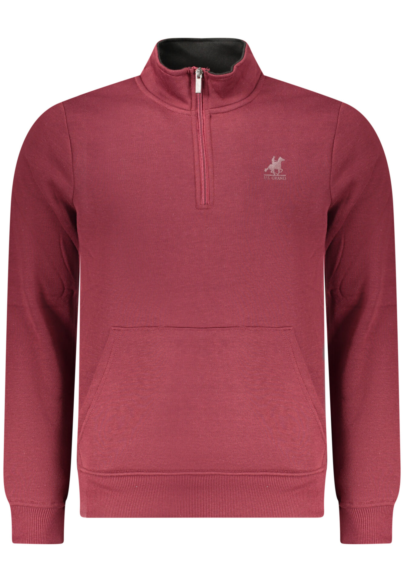 US GRAND MEN'S RED ZIP-UP SWEATSHIRT