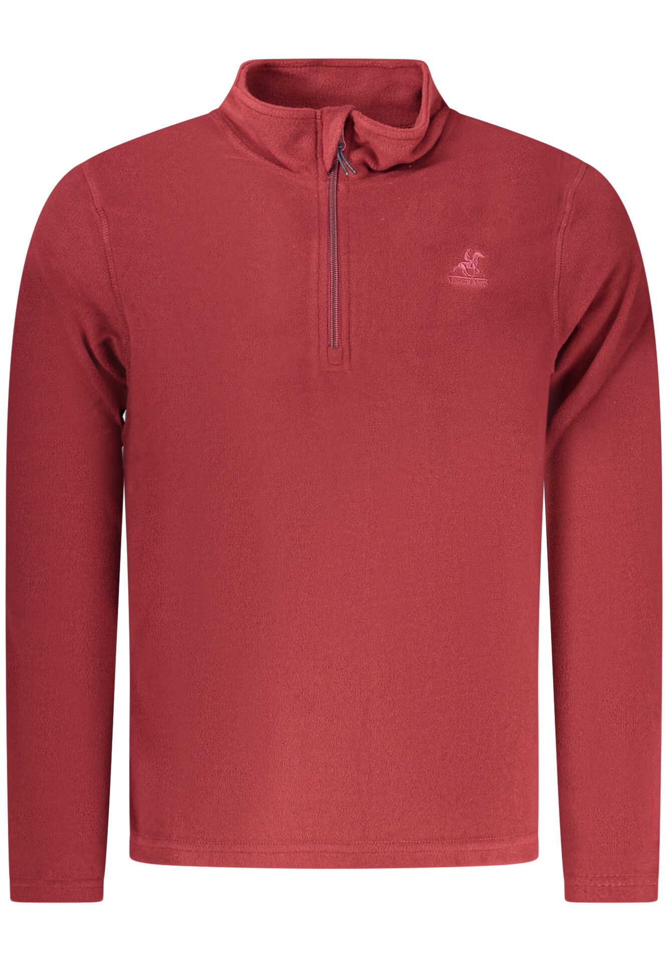 US GRAND MEN'S RED ZIP-UP SWEATSHIRT