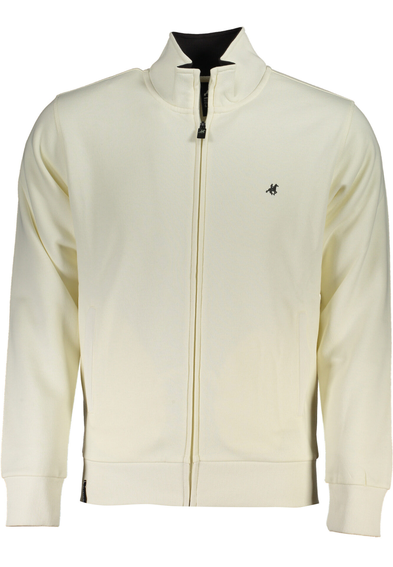 US GRAND MEN'S WHITE ZIP-UP SWEATSHIRT