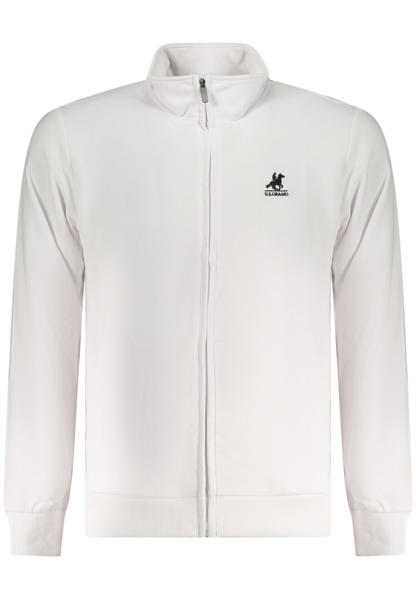 US GRAND MEN'S WHITE ZIP-UP SWEATSHIRT