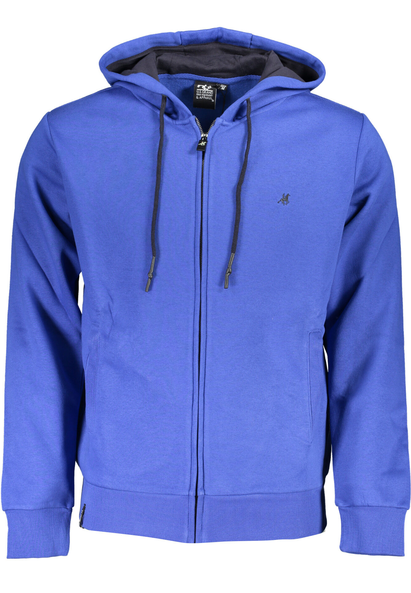 US GRAND MEN'S BLUE ZIP-UP SWEATSHIRT