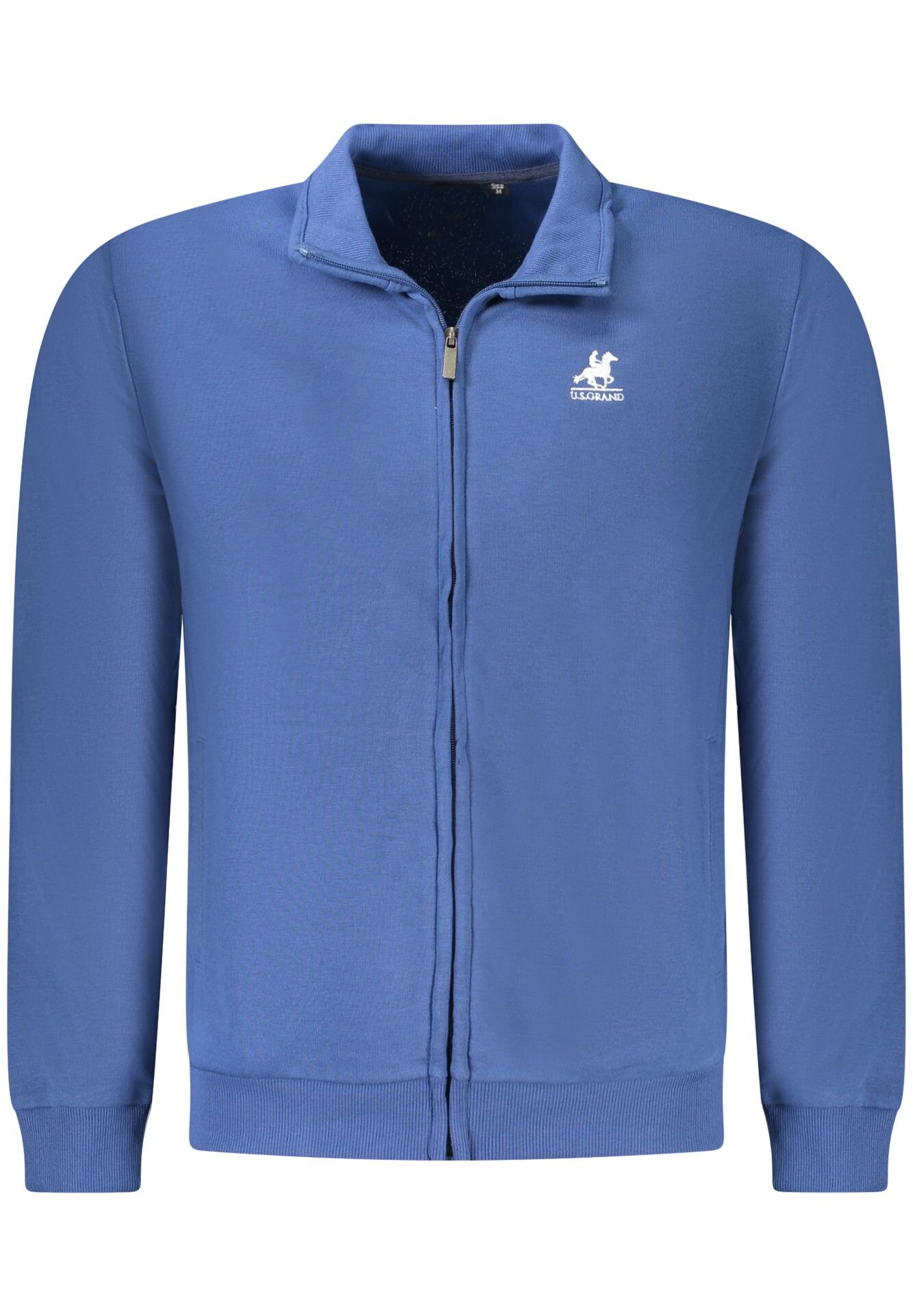 US GRAND MEN'S BLUE ZIP-UP SWEATSHIRT