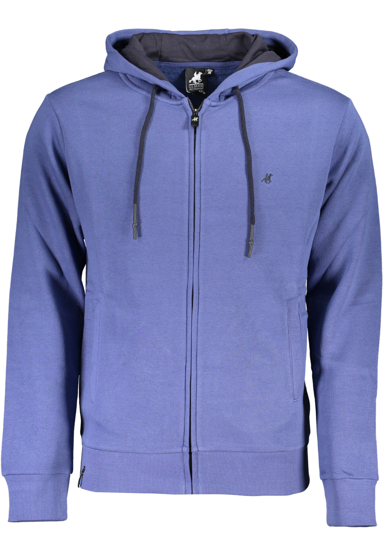 US GRAND MEN'S BLUE ZIP-UP SWEATSHIRT