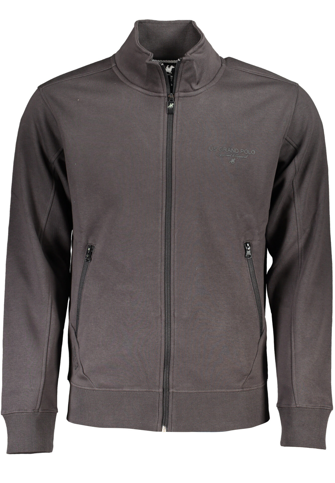 US GRAND MEN'S GRAY ZIP-UP SWEATSHIRT