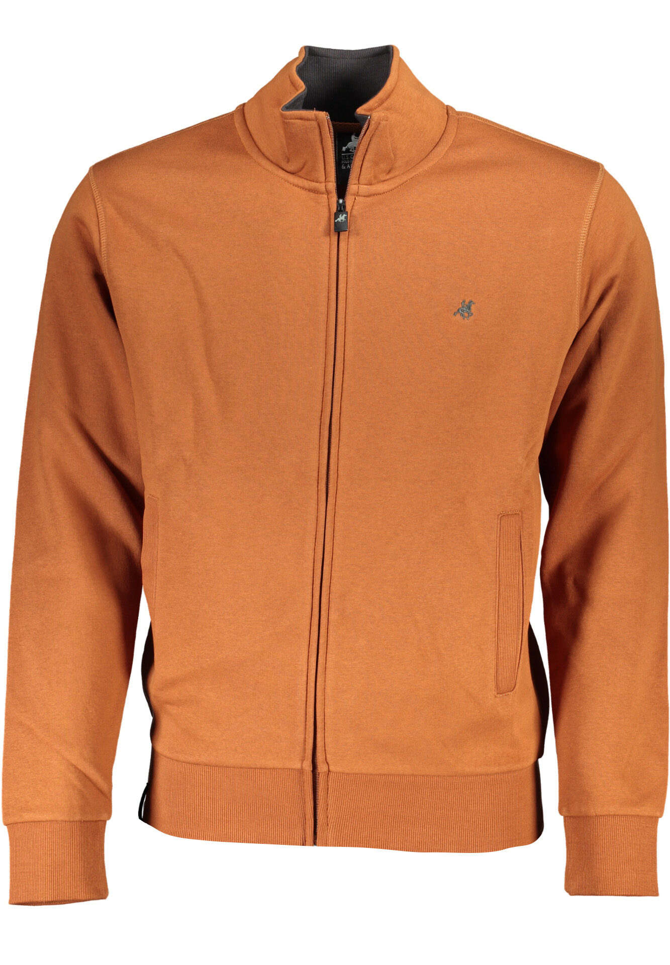 US GRAND MEN'S BROWN ZIP-UP SWEATSHIRT